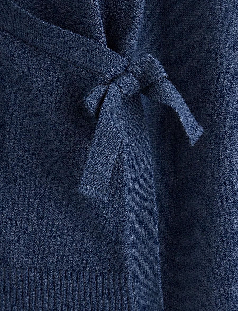 Lindex - Sweater wrap cardigan - cardigans - navy - 5