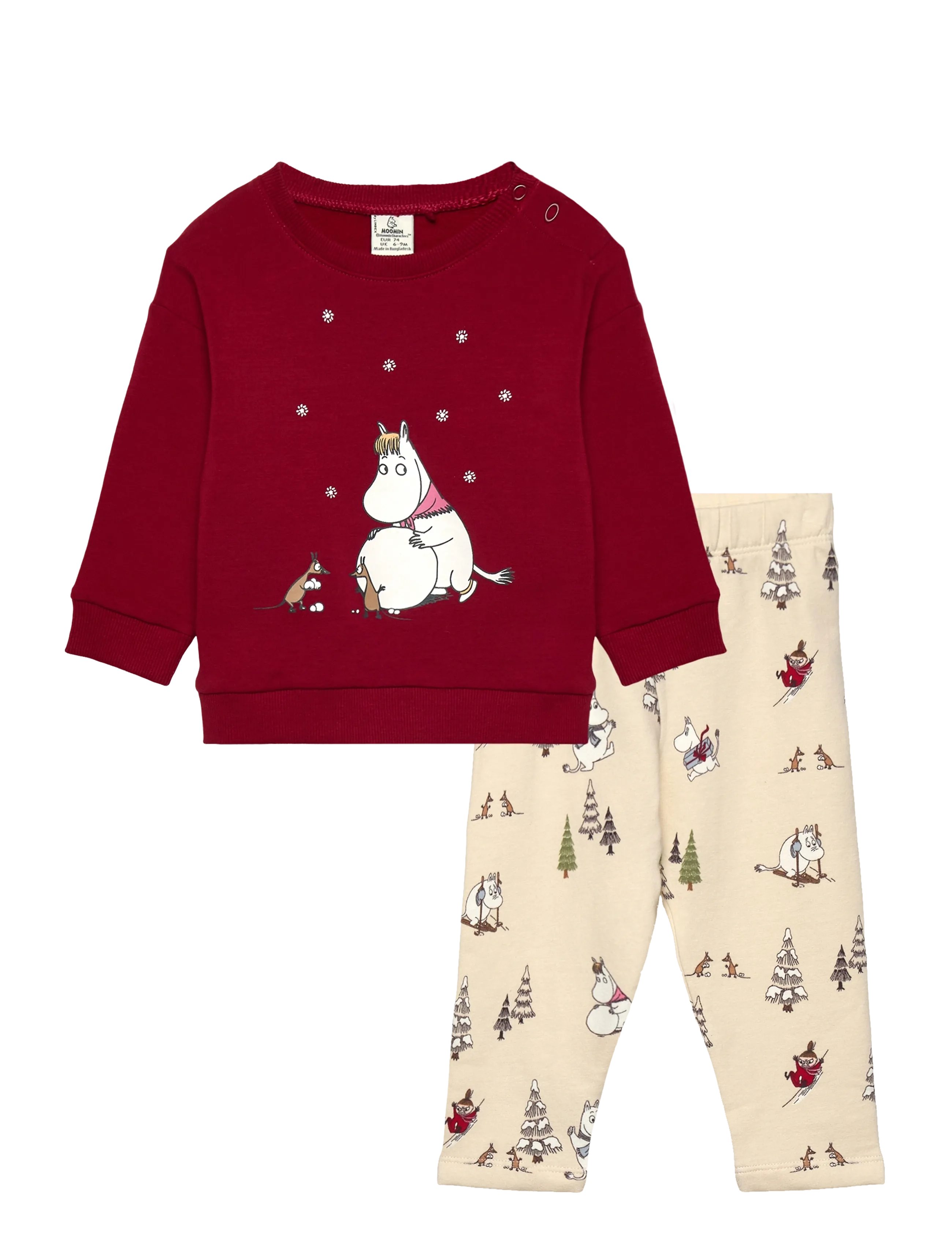 Set Sweater Leggings Moomin - DARK DUSTY RED