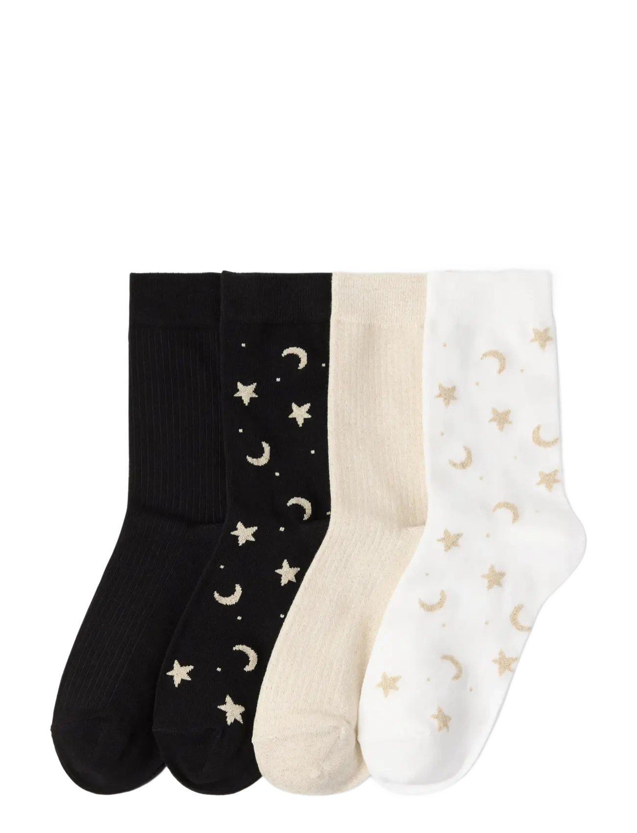 Lindex 4-pakning sokker - Skandinaavia mood - BLACK / multi