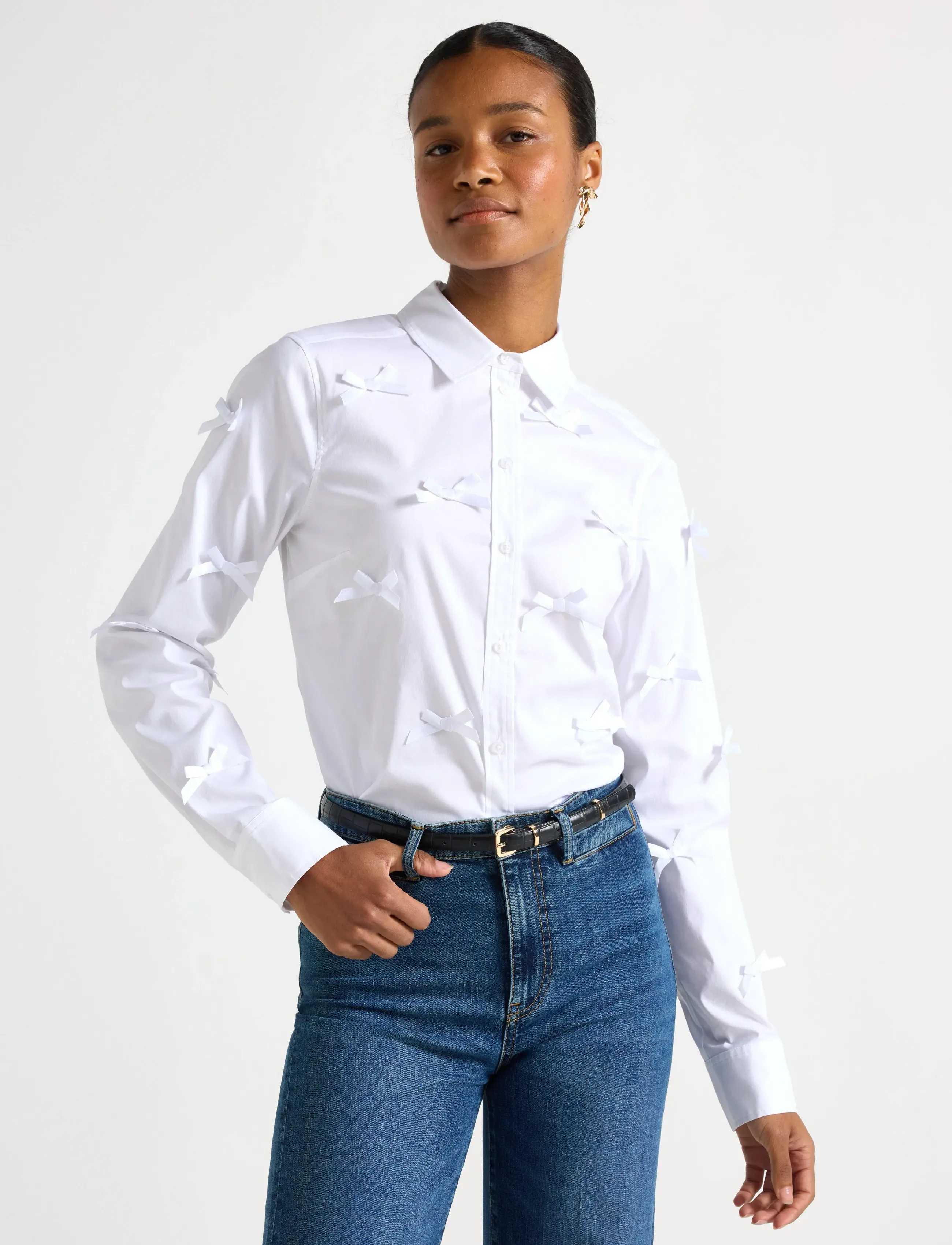 Lindex Shirt Margot, 40, White, Skjorter > Langærmede, Dame