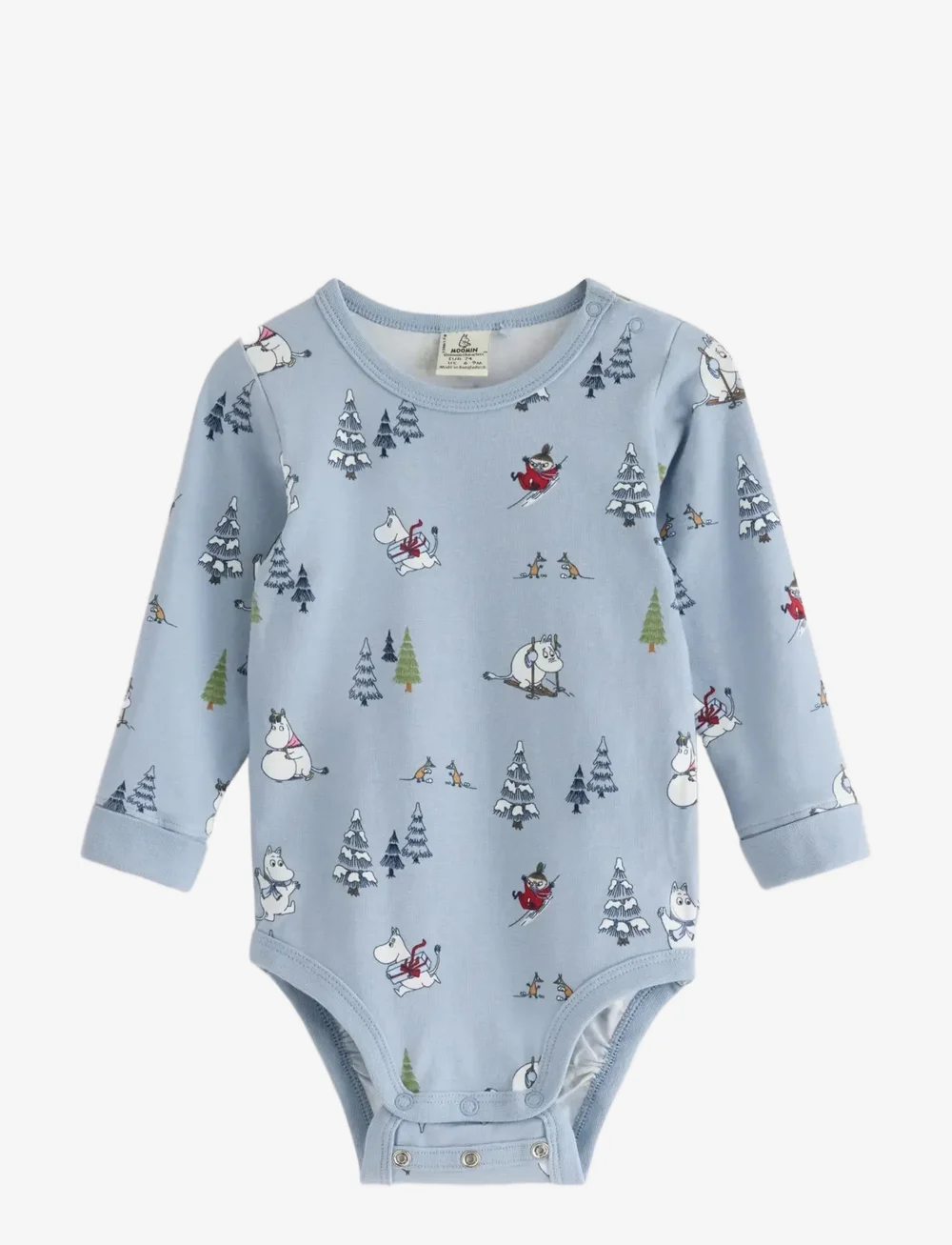 Lindex - Body Moomin winter - langärmelig - light dusty blue - 0