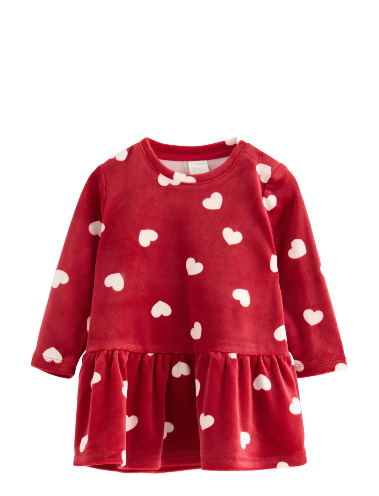 Kjole i velour - DARK DUSTY RED