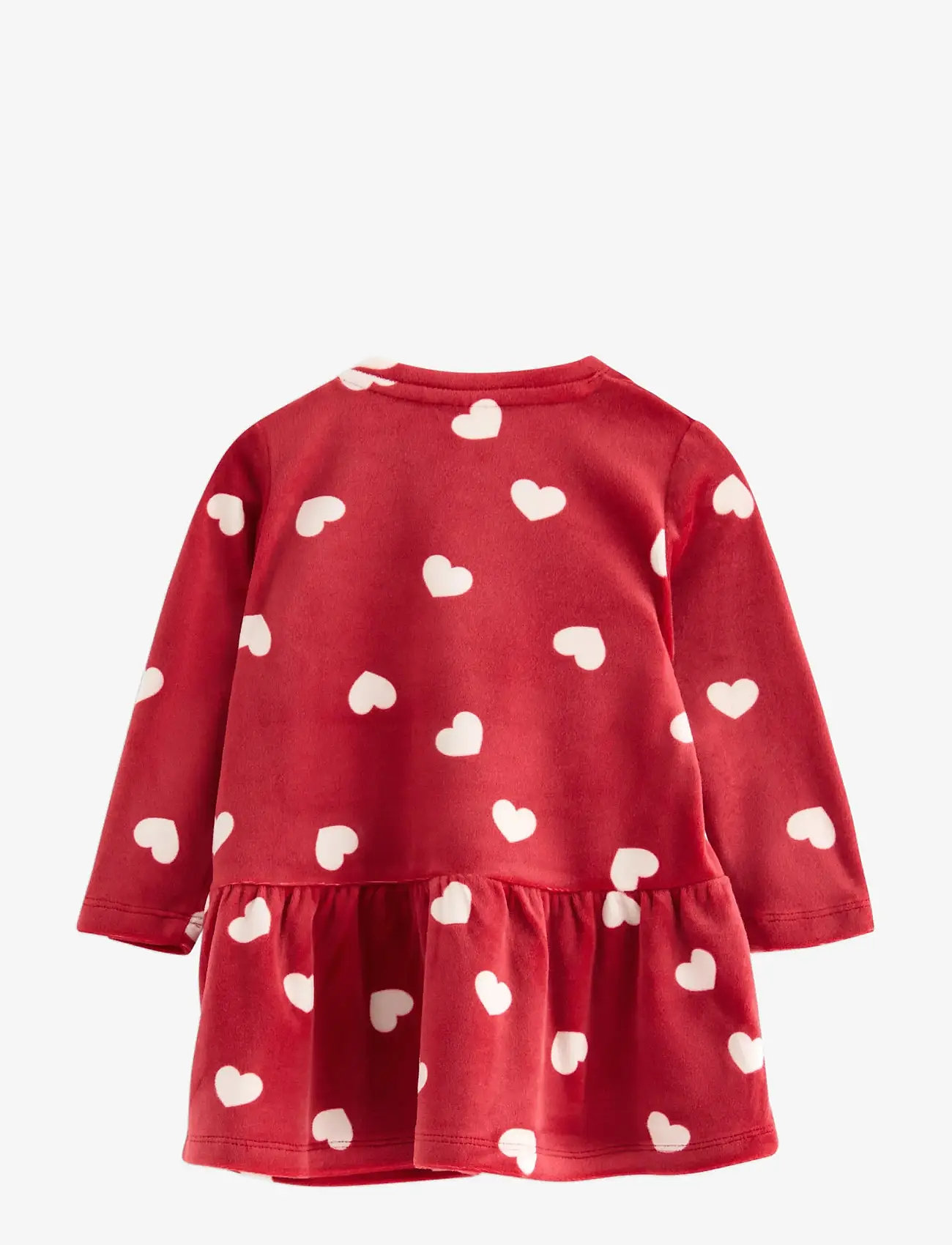Lindex - Kjole i velour - langærmede babykjoler - dark dusty red - 1
