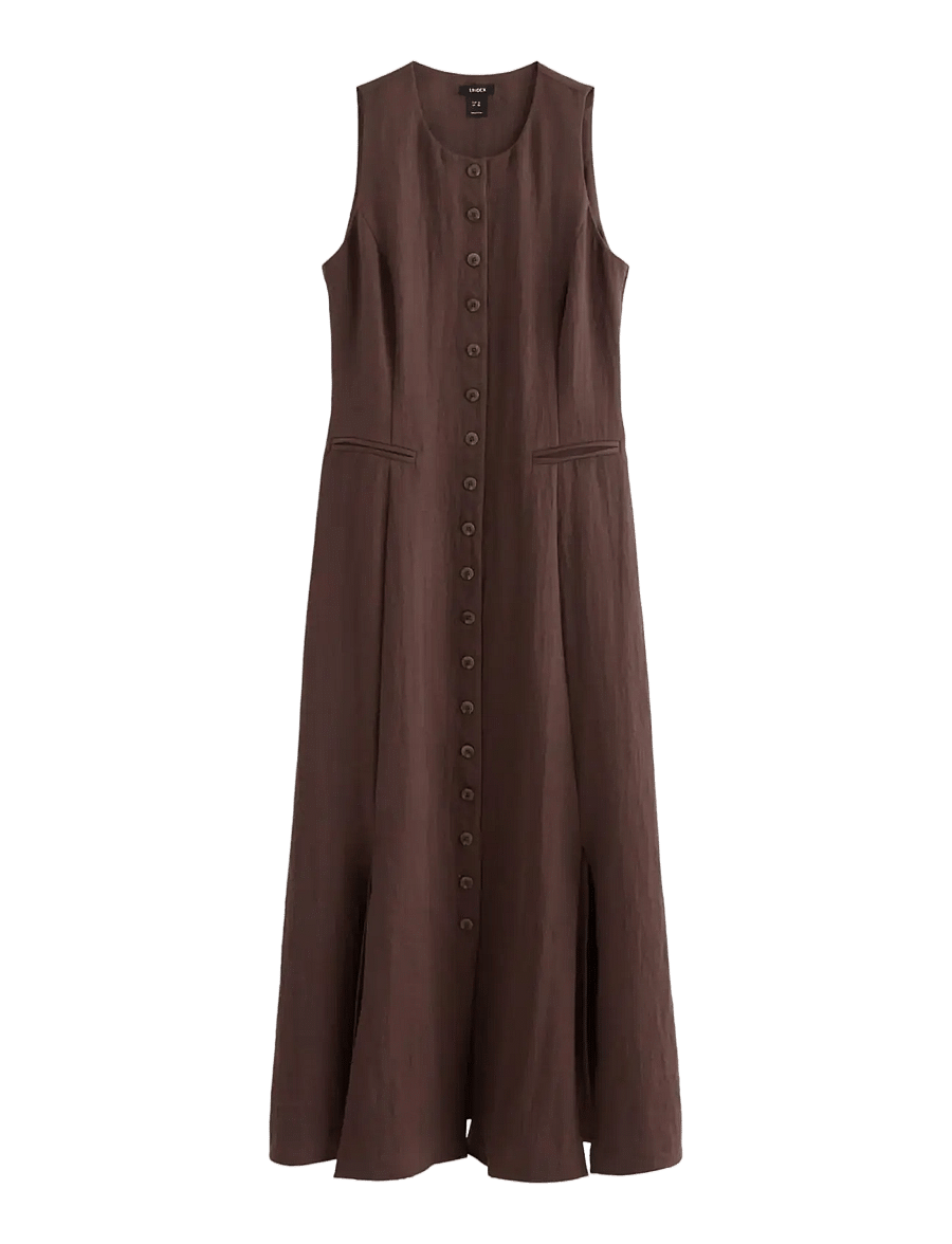Lindex - Midi dress - midi kjoler - dark dusty brown - 1