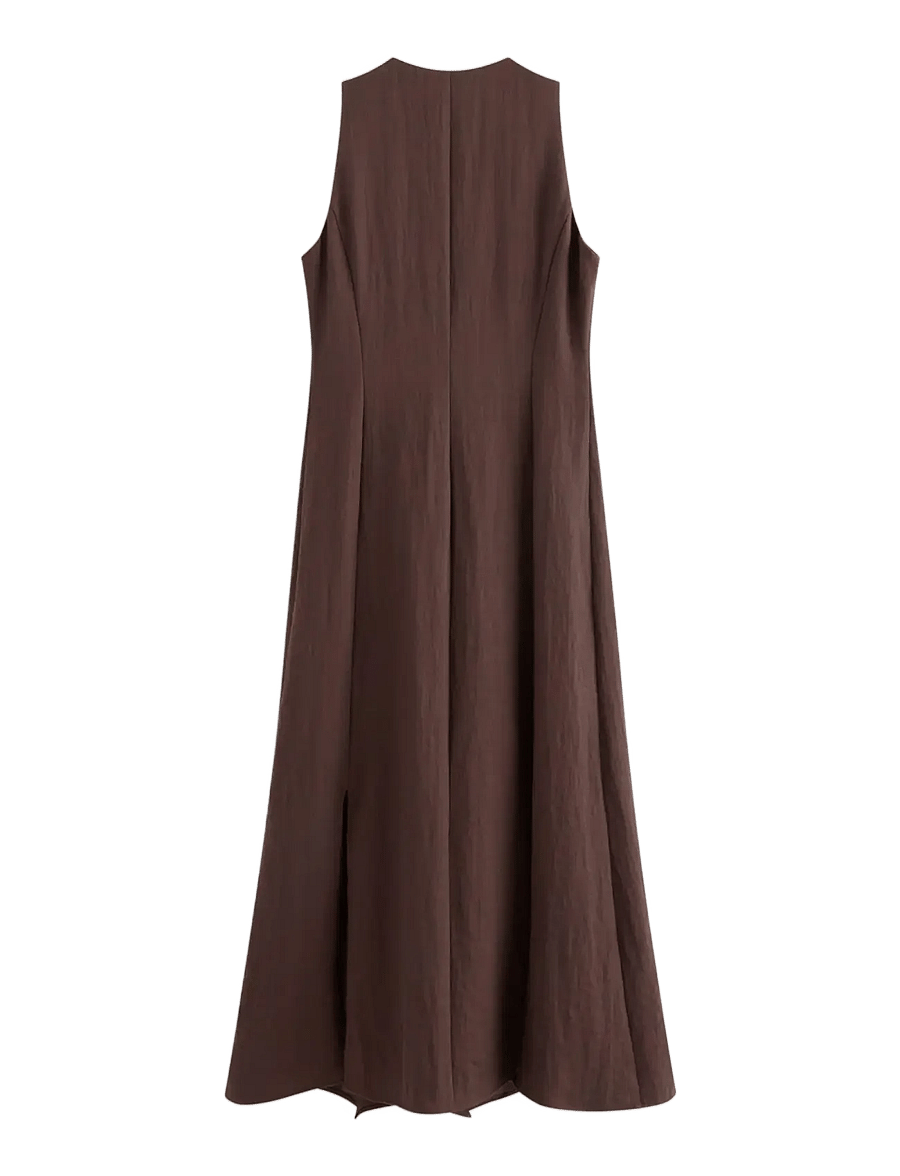 Lindex - Midi dress - midi kjoler - dark dusty brown - 2