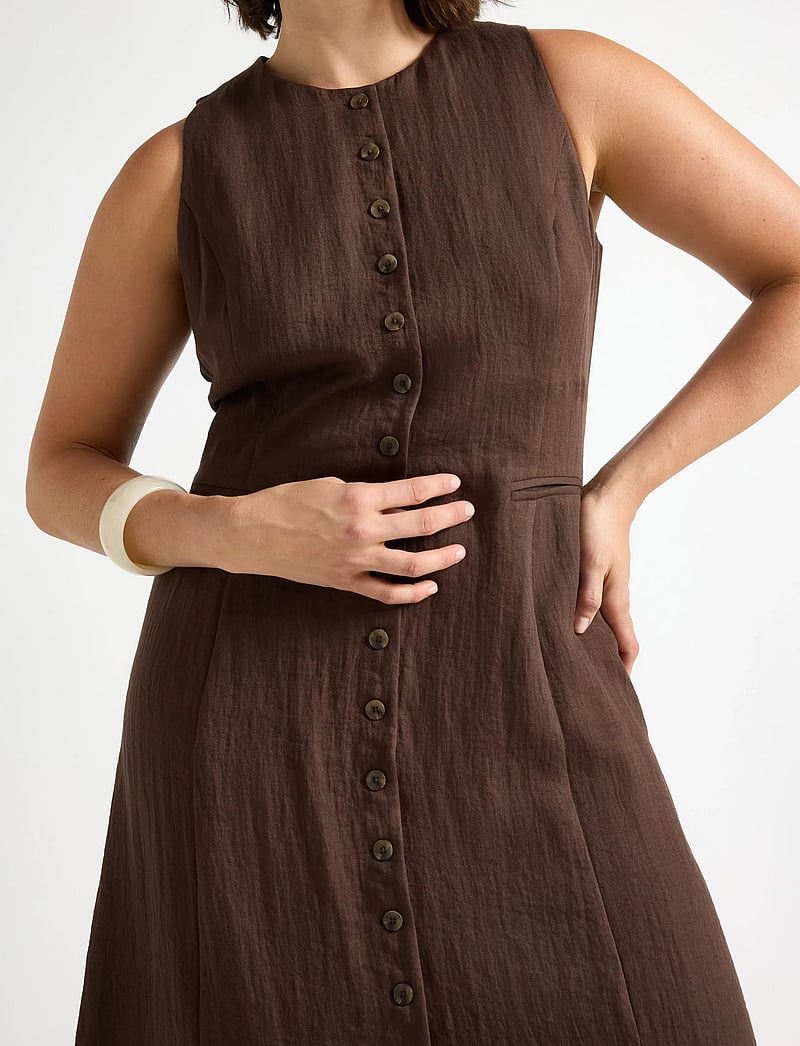 Lindex - Midi dress - midikleider - dark dusty brown - 4
