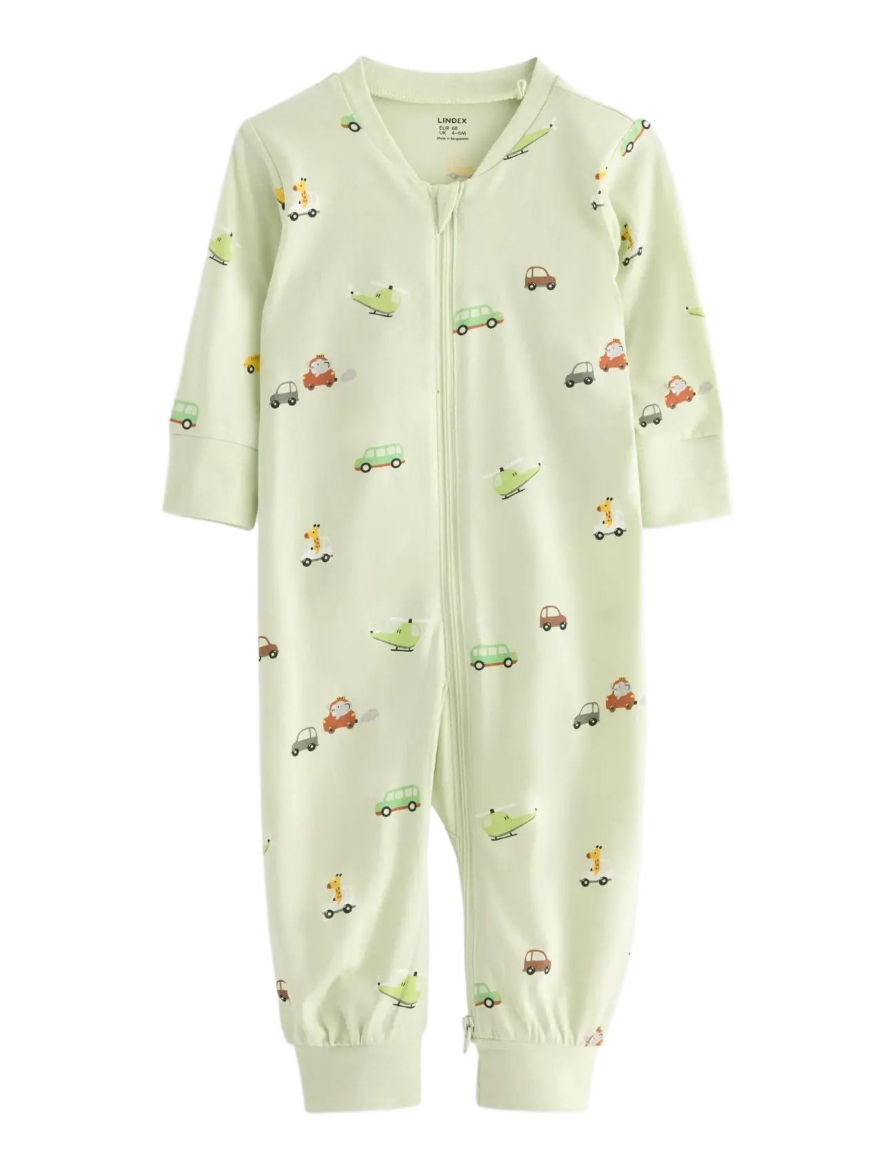 Lindex Pyjamas cars - Schlafoveralls - LIGHT DUSTY GREEN / green