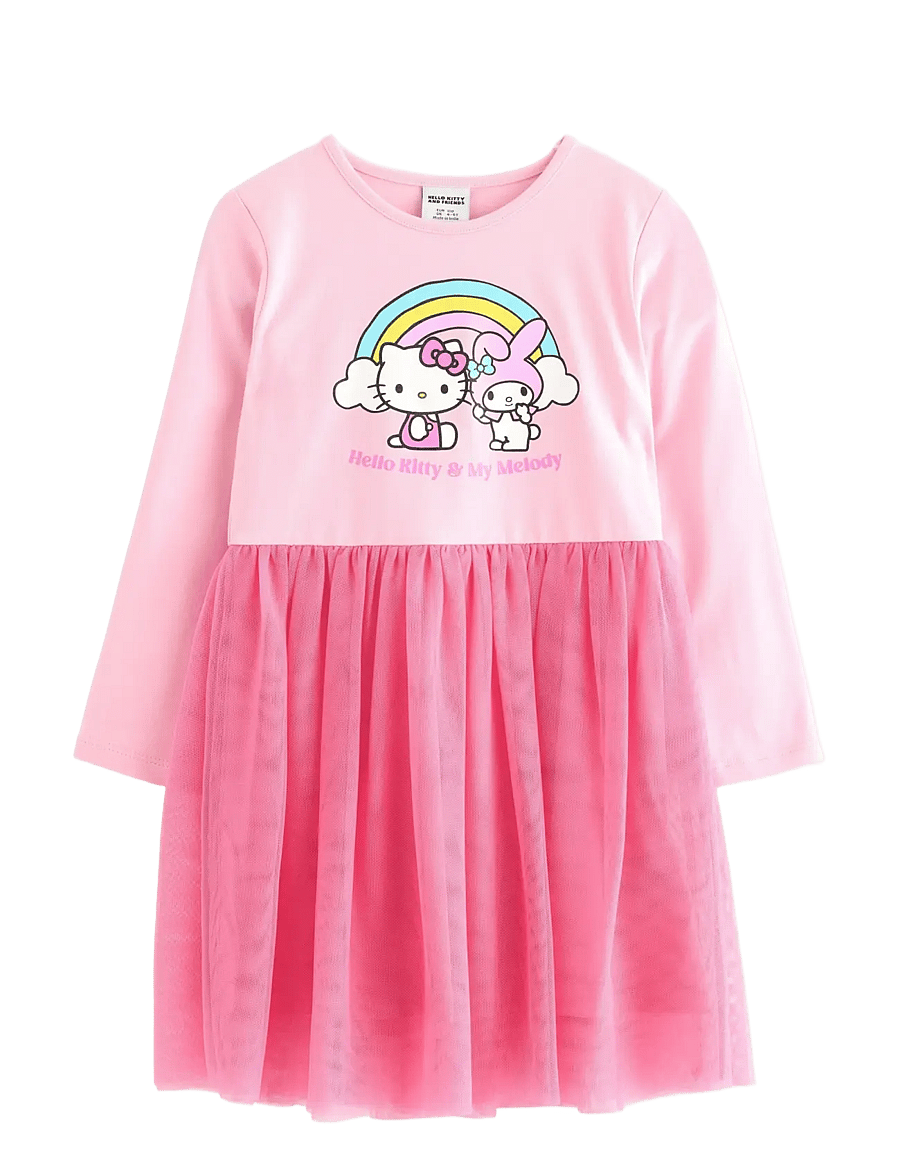 Lindex - dress mesh Hello Kitty - pikkade varrukatega vabaajakleidid - light pink - 1