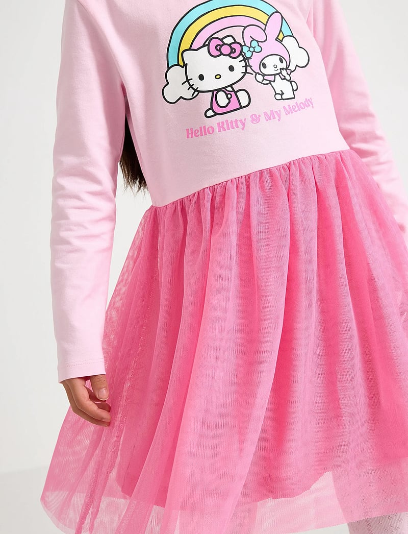 Lindex - dress mesh Hello Kitty - pikkade varrukatega vabaaja kleidid - light pink - 4