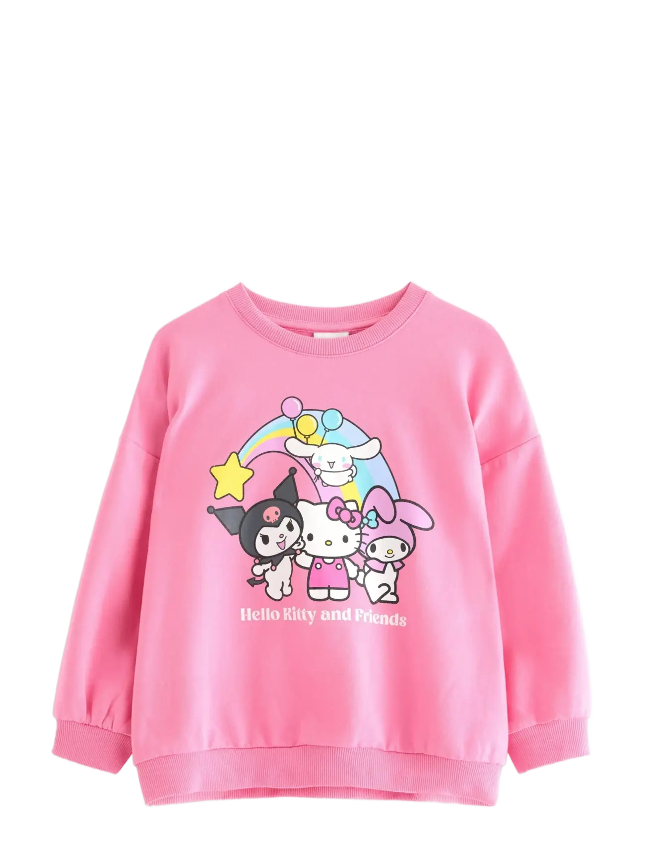 LINDEX Sweatshirt Oversized Hello Kit Pink - 92 - Kinder