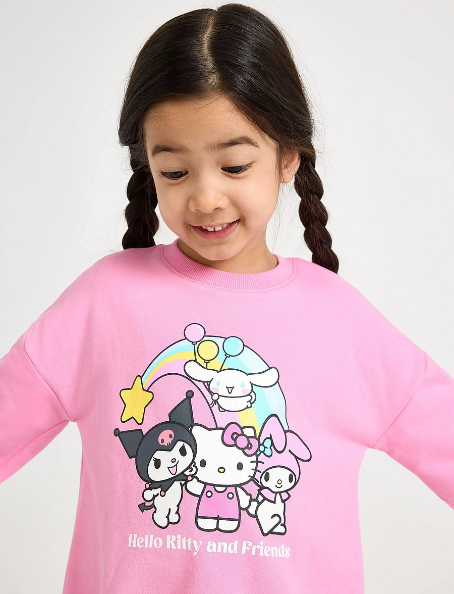 Lindex - Sweatshirt oversized Hello Kit - sweatshirts - pink - 4