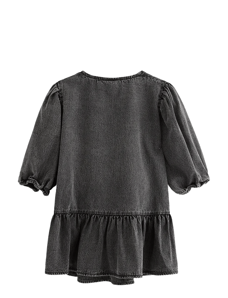 Lindex - Blouse Henrietta - lühikeste varrukatega pluusid - black denim - 2