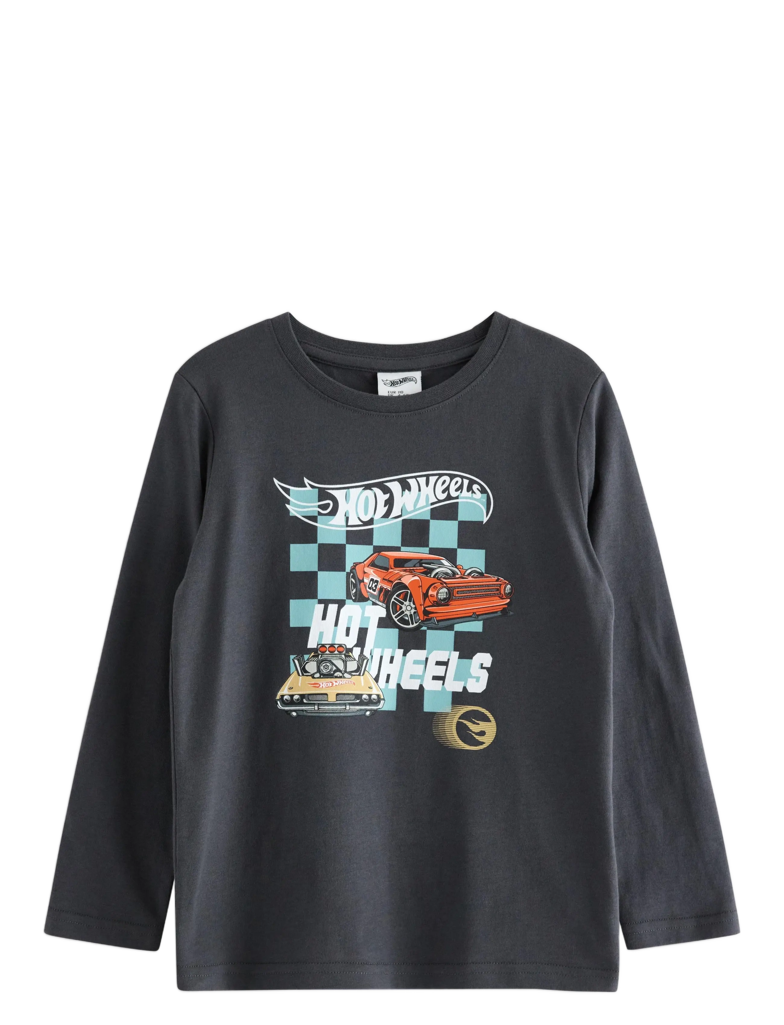 LINDEX Oberteil Ls Hot Wheel Grau - 98 - Kinder