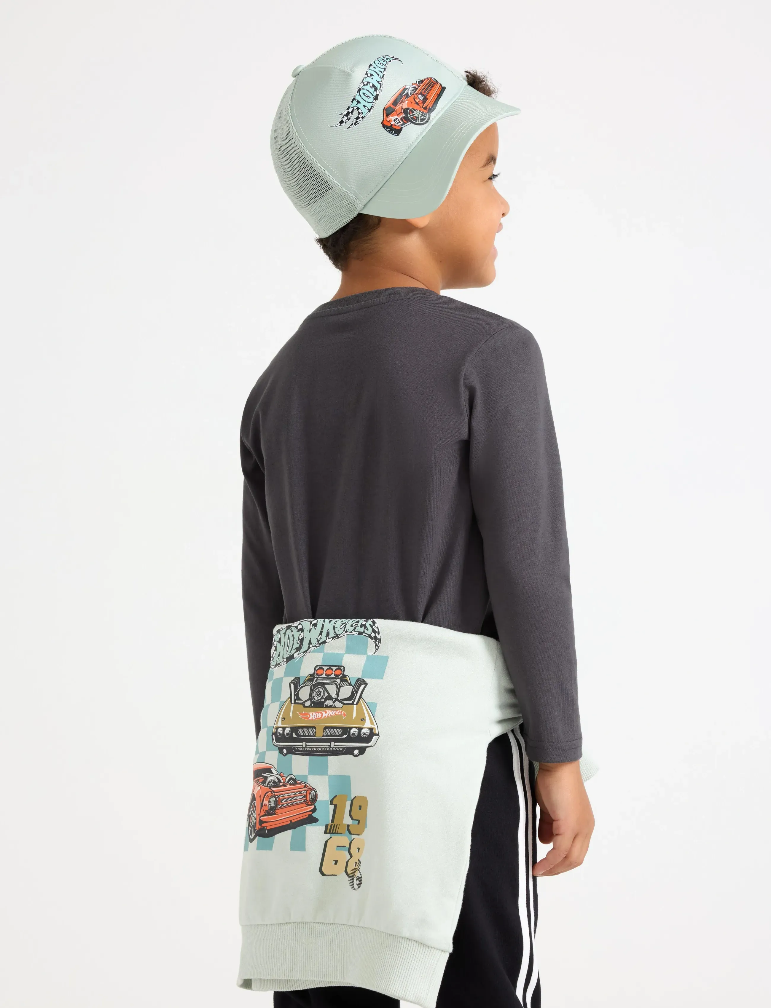 Lindex - Top LS Hot wheel - langärmelig - dark dusty grey - 3