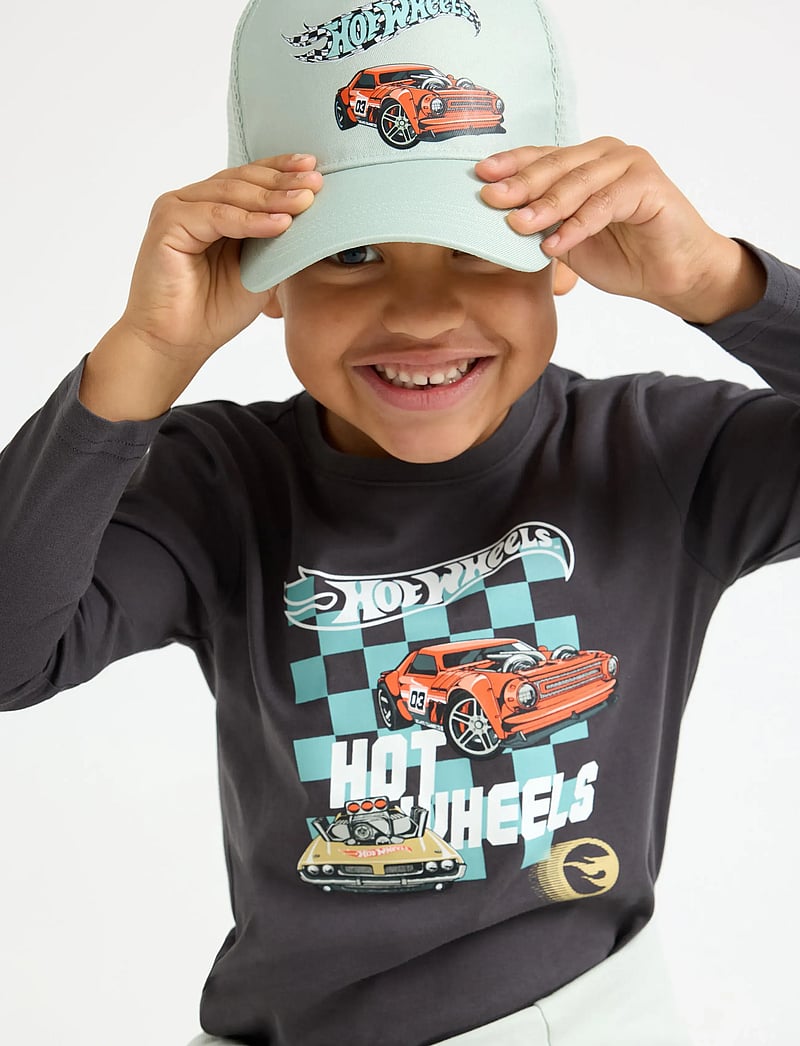 Lindex - Top LS Hot wheel - langärmelig - dark dusty grey - 4