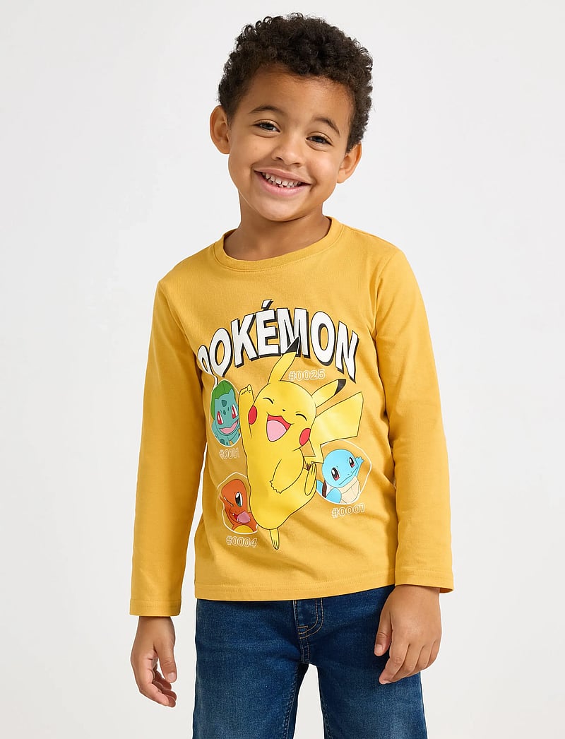 Lindex - Top LS pokemon - langärmelig - light dusty yellow - 0