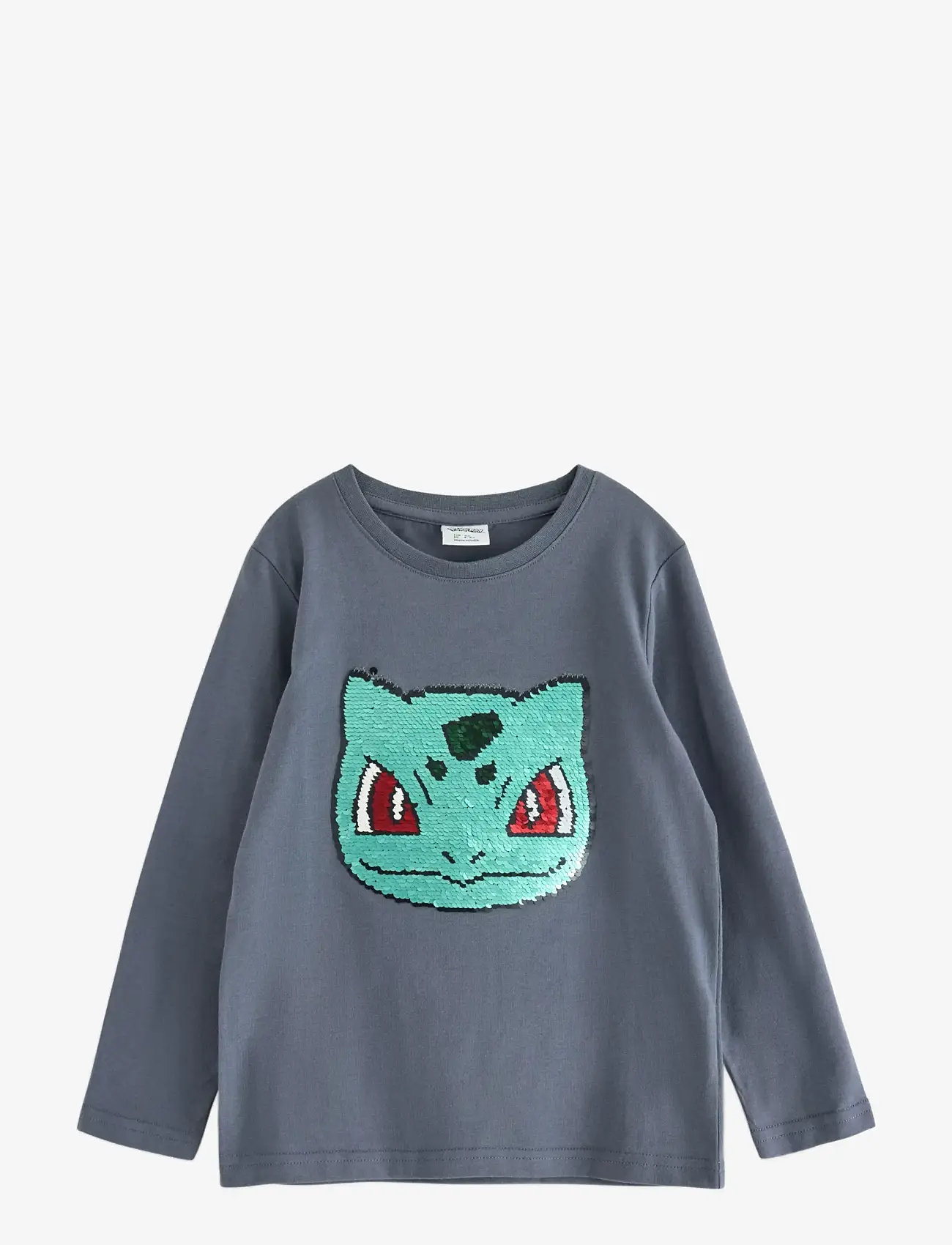 Lindex - Top LS pokemon sequins - långärmade t-shirts - dark grey - 1