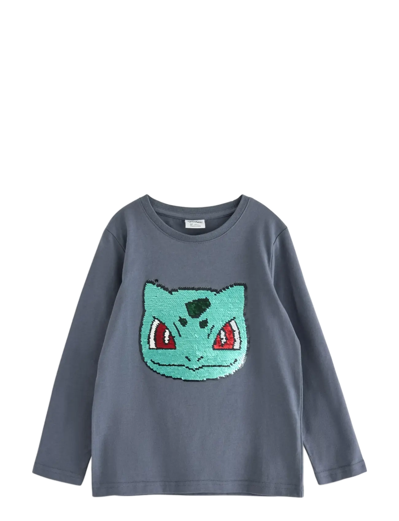 Lindex Top LS pokemon sequins - Børn 2-8 år - DARK GREY / grey