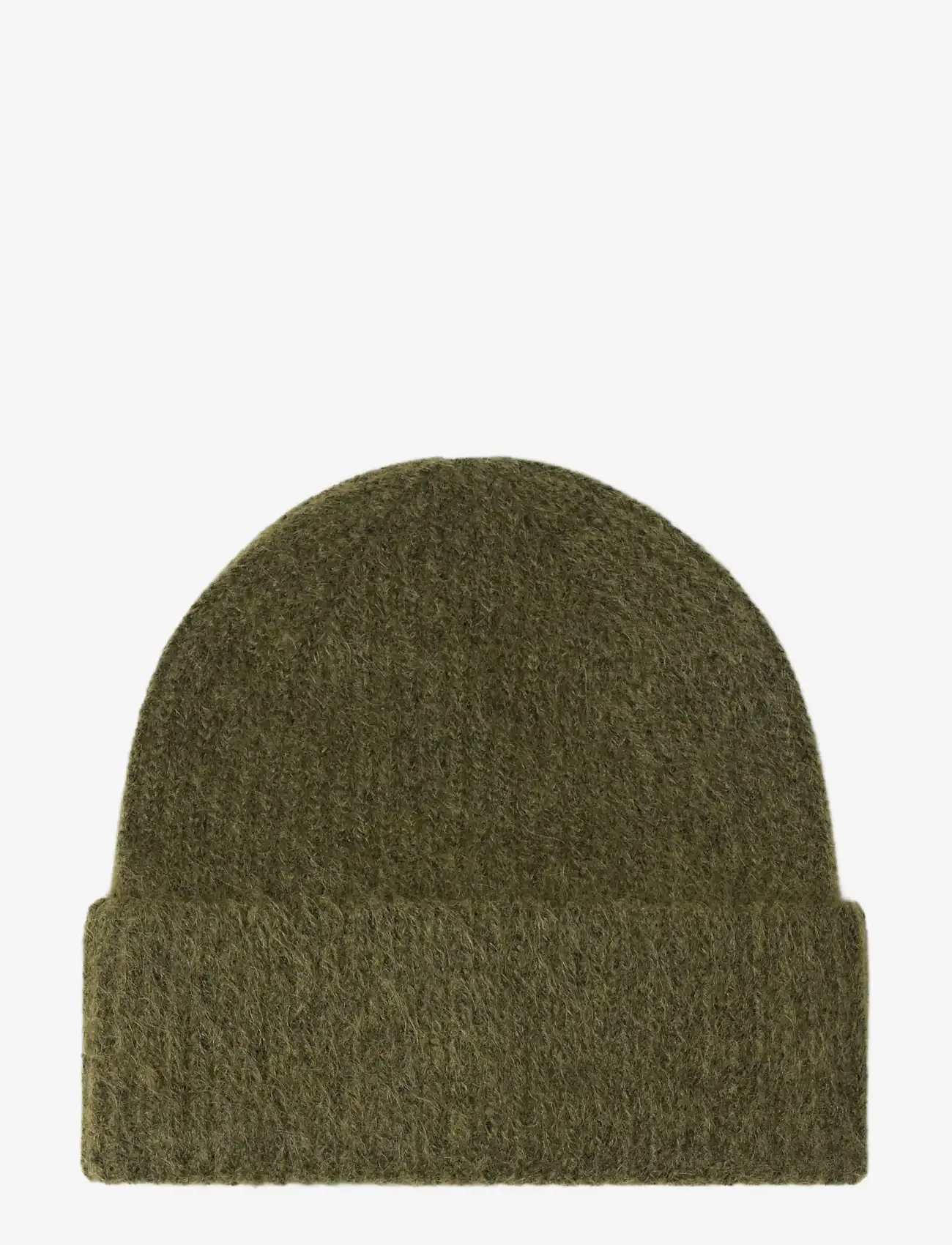 Lindex - Ribstrikket hue i mohairblanding - accessoires - green - 0