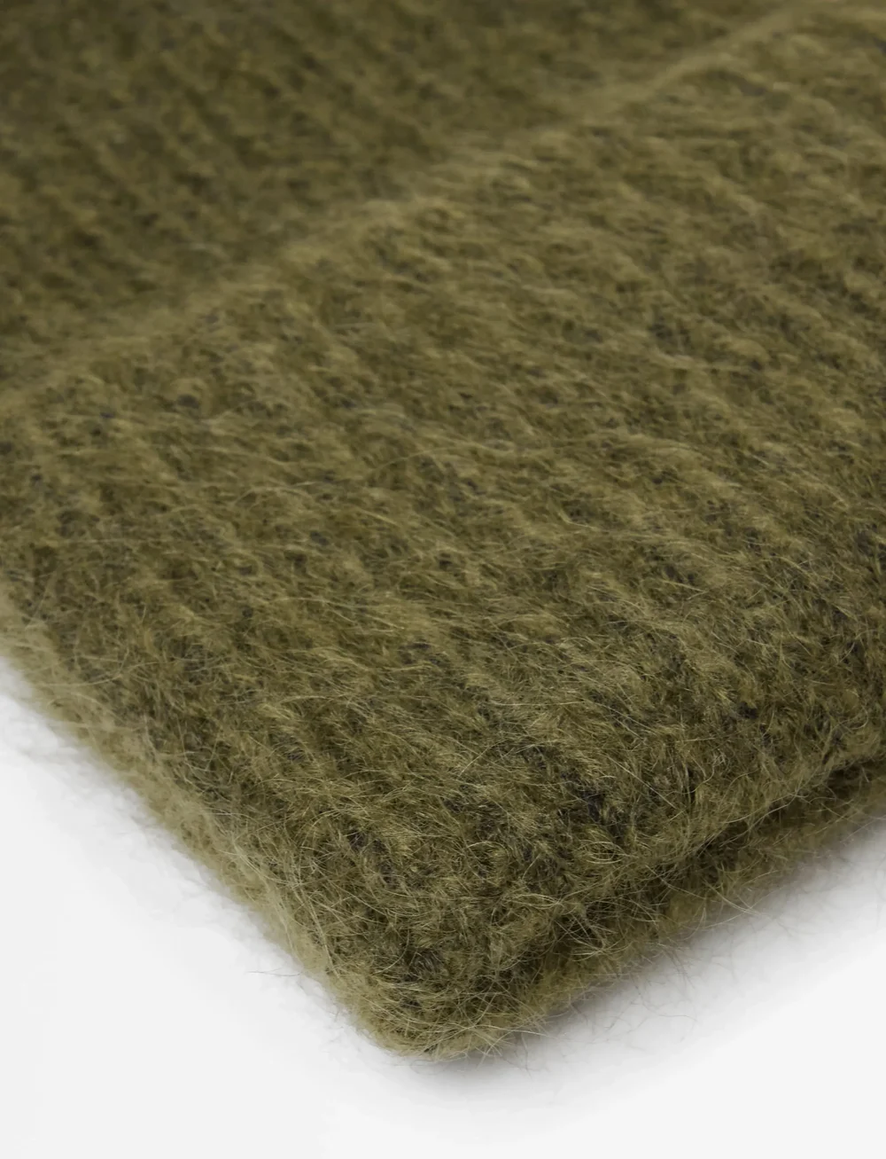 Lindex - Ribbestrikket lue i mohairblanding - mössor - green - 2