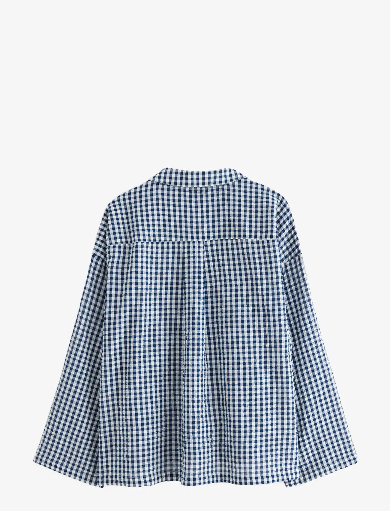 Lindex - Pyjama shirt seersucker - pyjamas - dark blue - 2