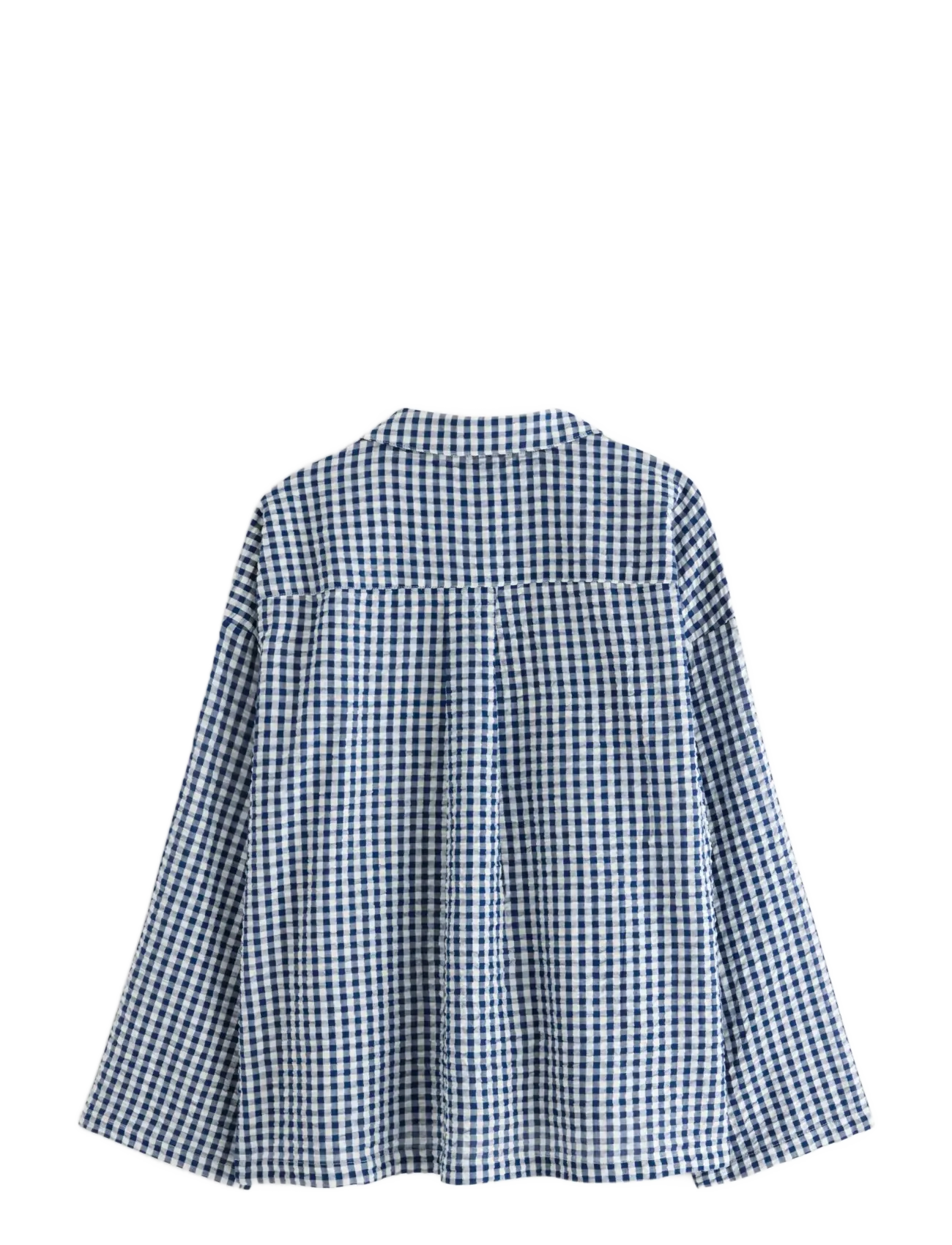 Lindex - Pyjama shirt in seersucker - tops - dark blue - 2