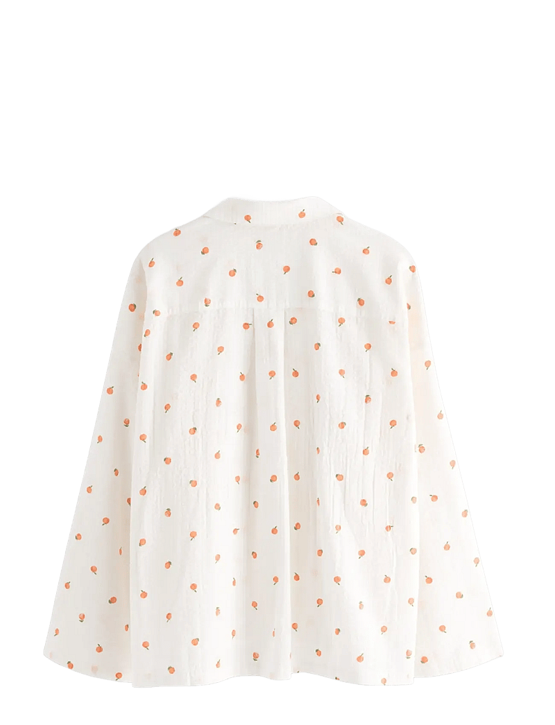 Lindex - Pyjama shirt in seersucker - alussärgid - light orange - 1