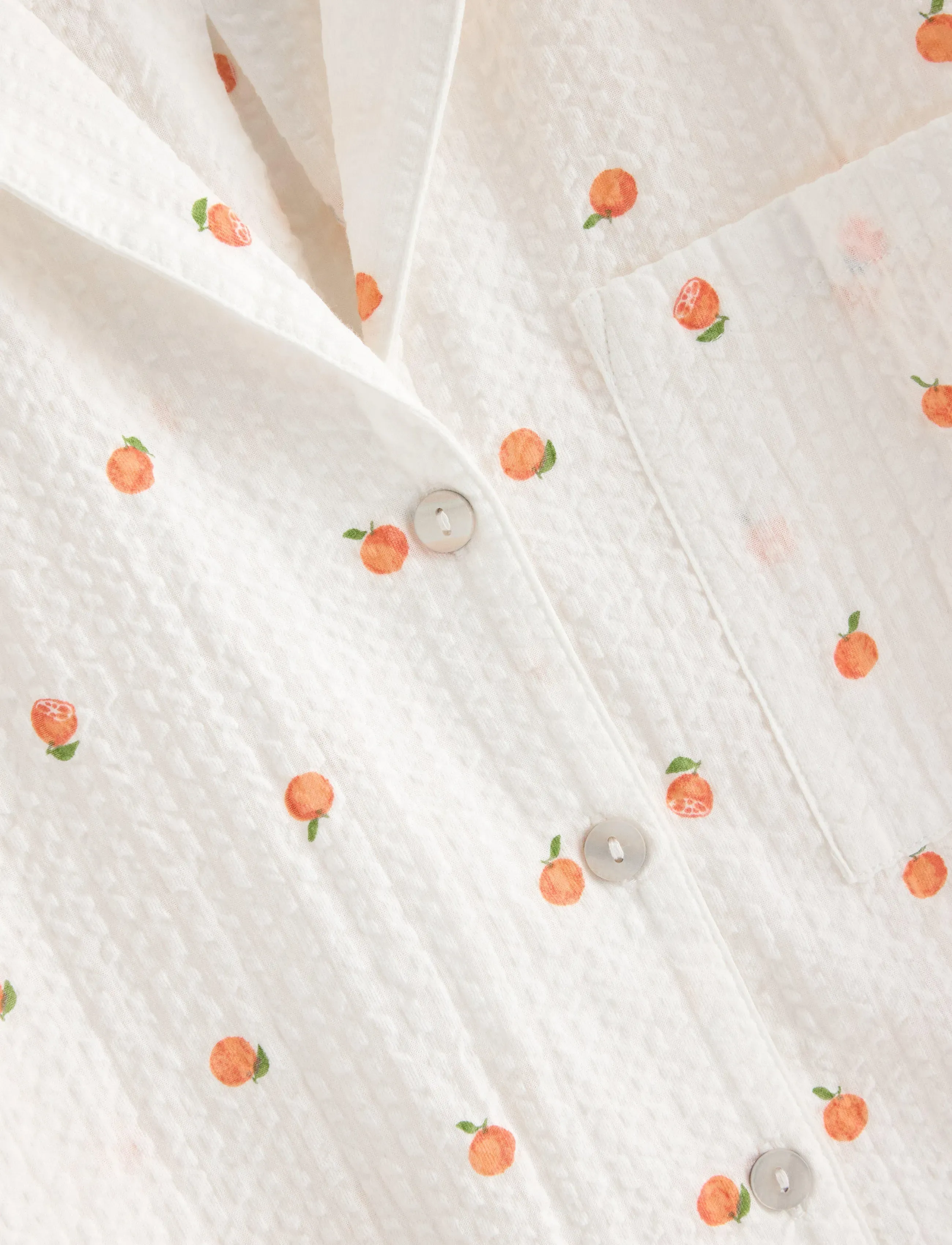 Lindex - Pyjama shirt in seersucker - oberteile - light orange - 2