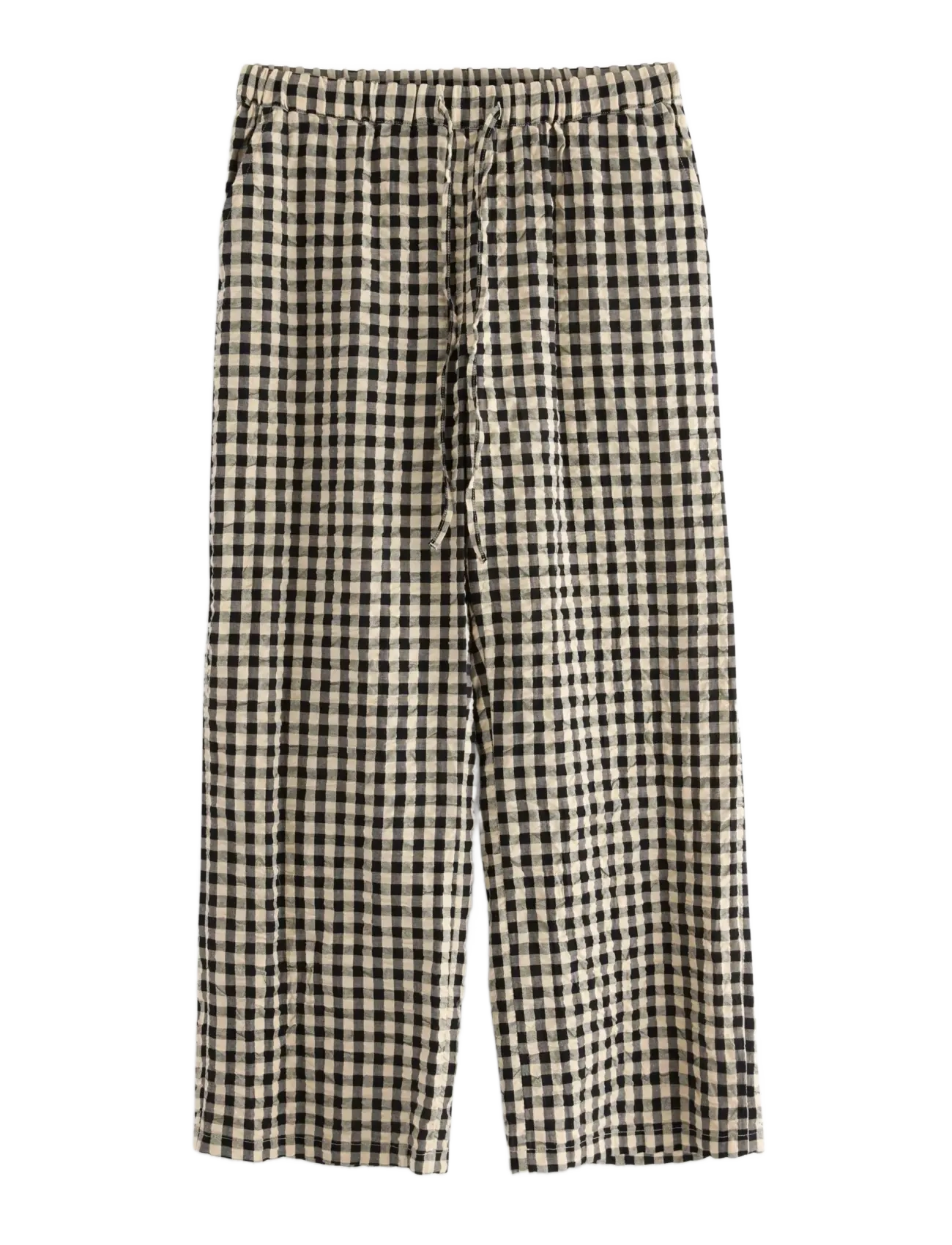 LINDEX Hosen Pyjama Seersucker Schwarz - XS - Damen