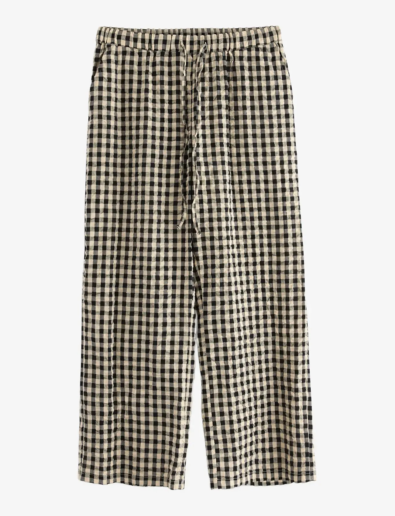 Lindex - Trousers pyjama seersucker - pyjamahose - black - 1