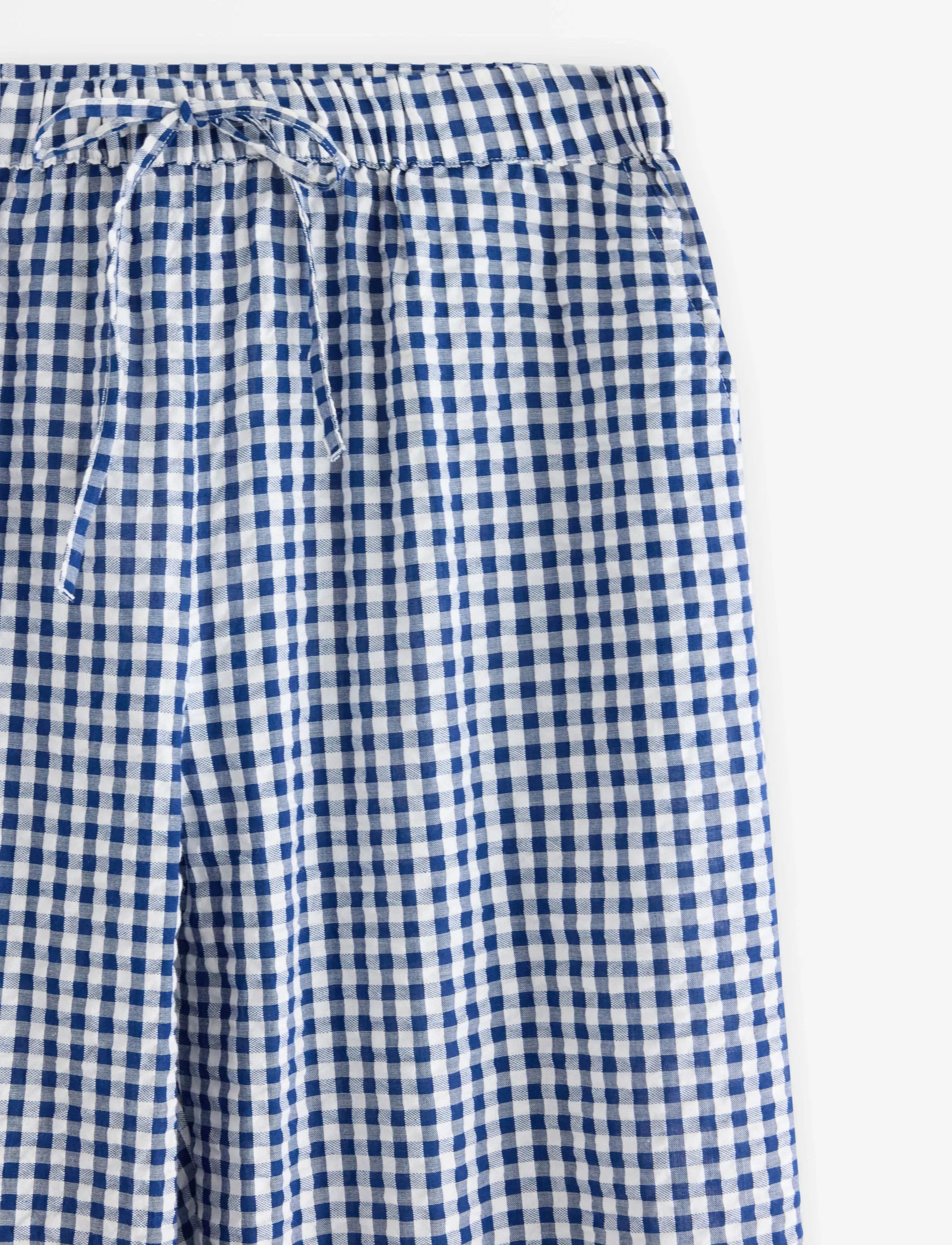 Lindex - Trousers pyjama seersucker - natbukser - dark blue - 5