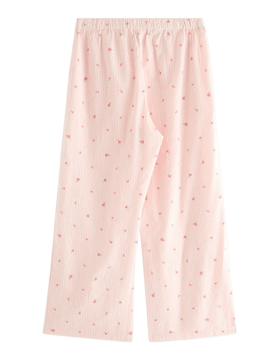 Lindex - Trousers pyjama seersucker - pyjamahosen - light coral - 2