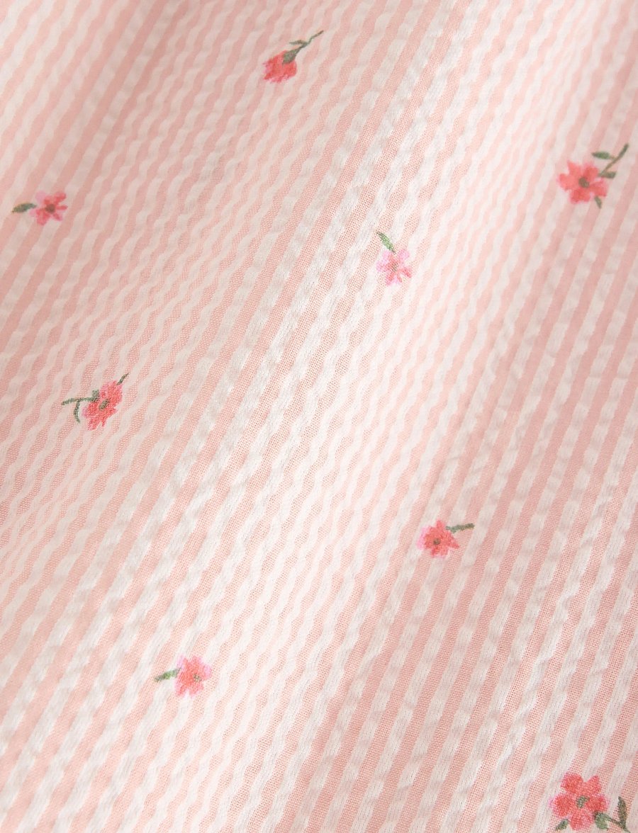 Lindex - Trousers pyjama seersucker - pyjamahosen - light coral - 5