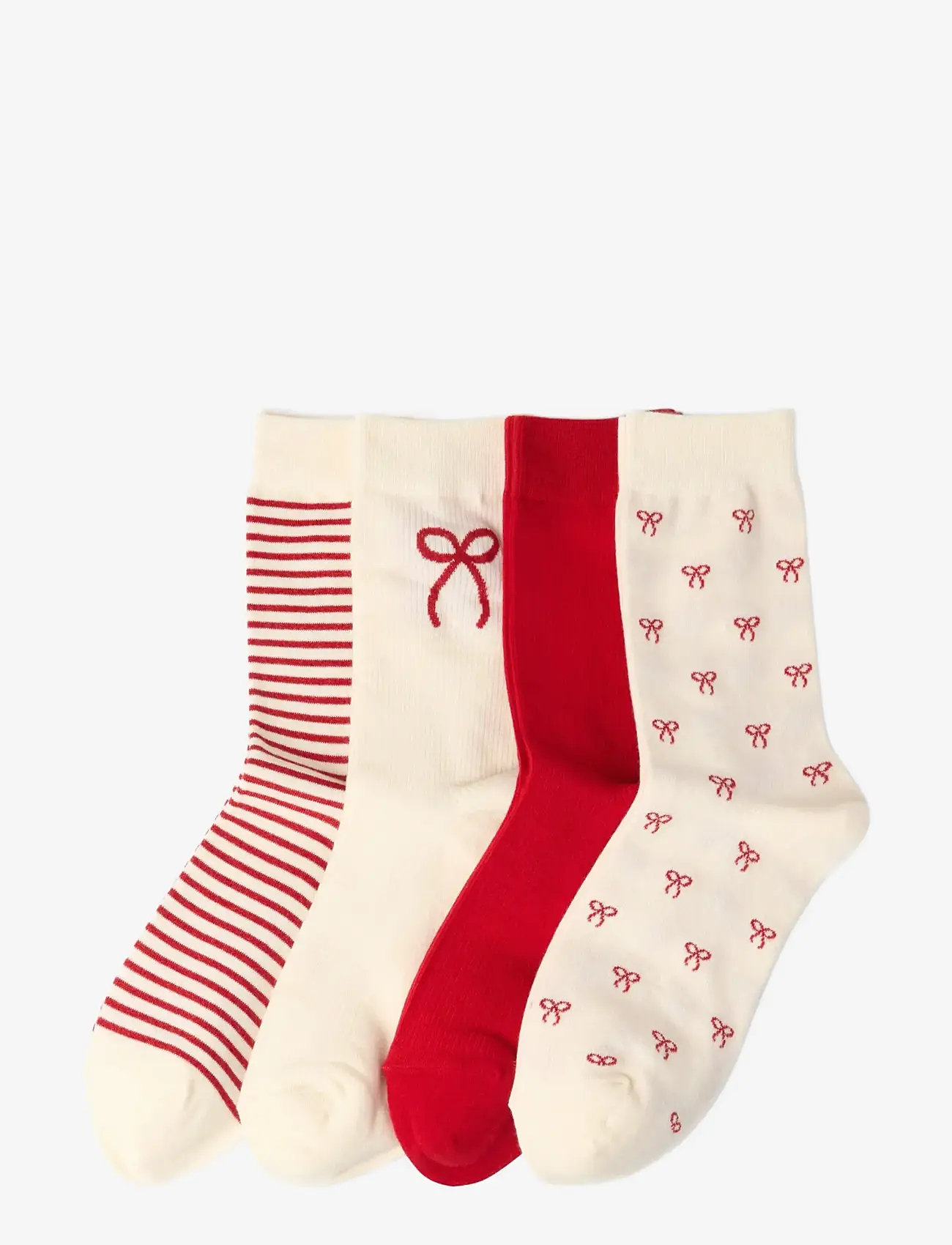 Lindex - 4-pakning sokker - dark red - 0