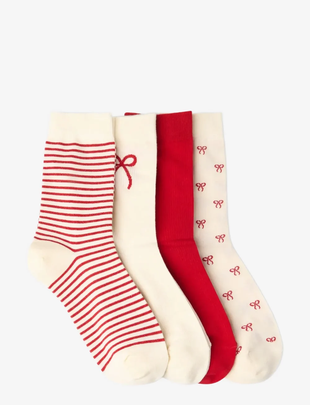 Lindex - 4-pakning sokker - klassikalised sokid - dark red - 1