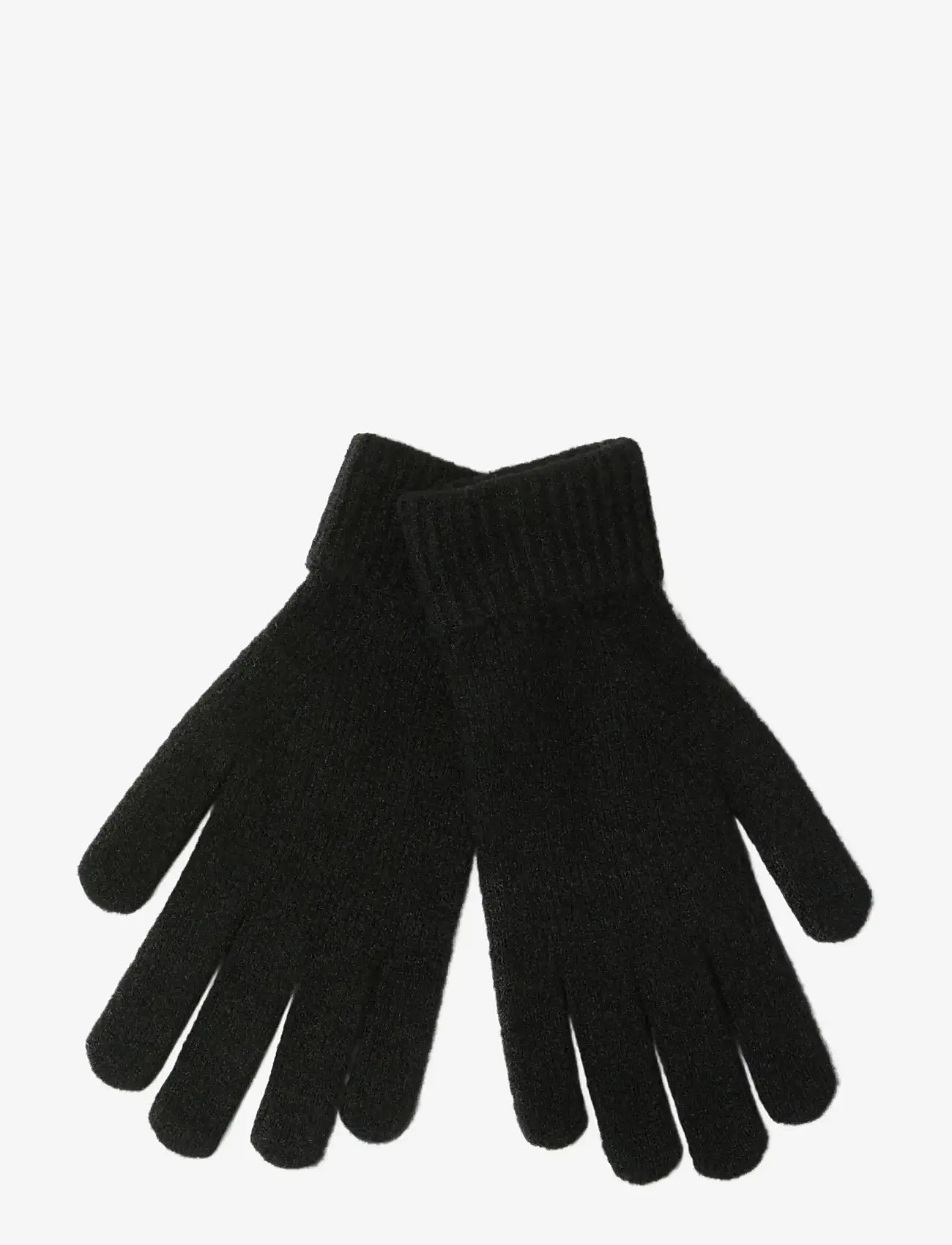 Lindex - Glove knitted Sammy - sormikkaat - black - 0