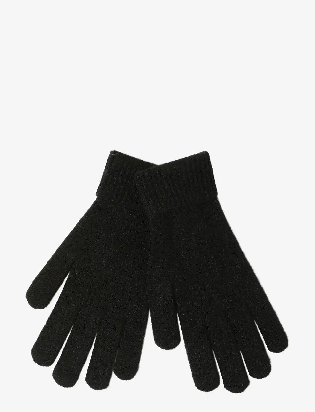 Lindex - Glove knitted Sammy - sormikkaat - black - 1
