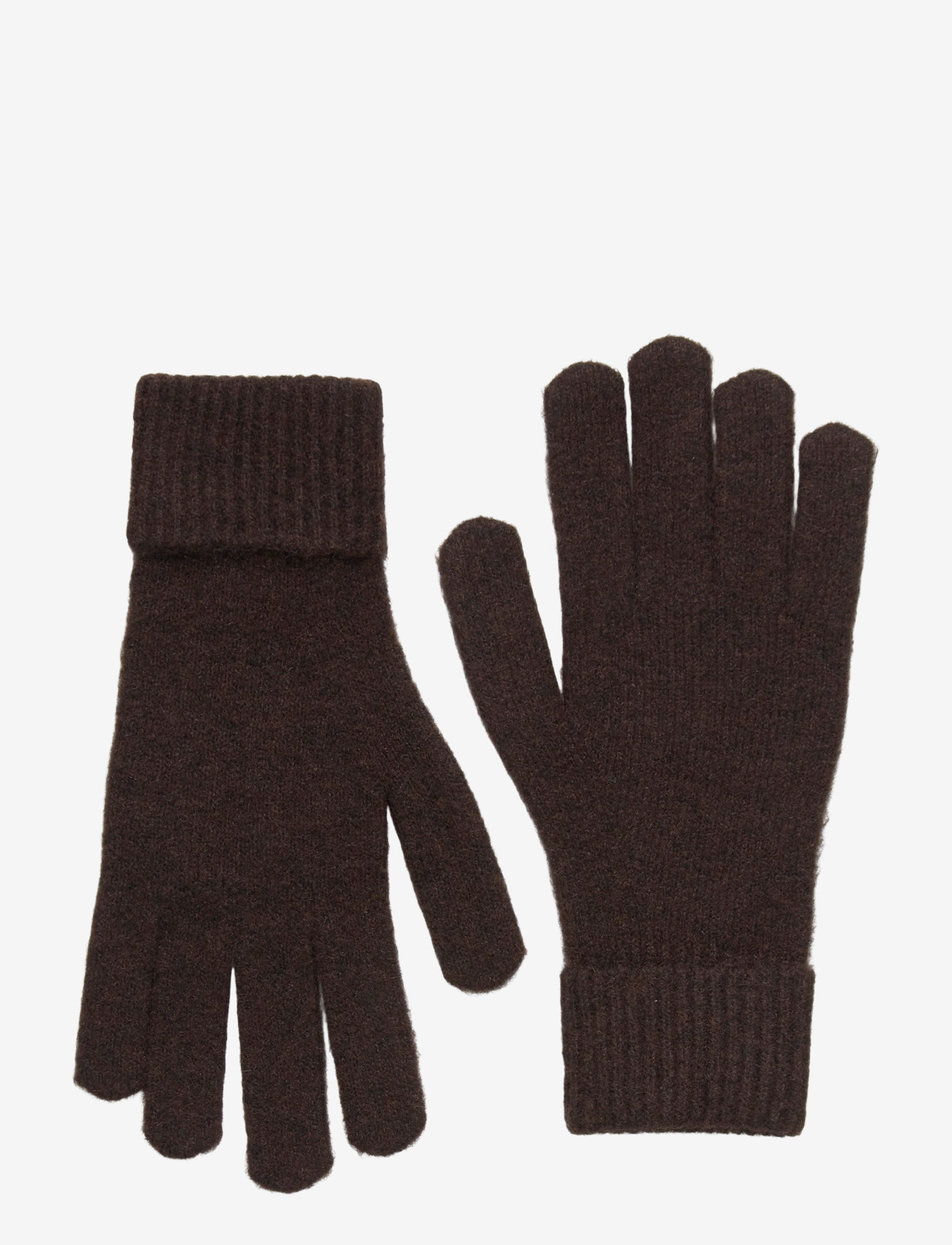 Lindex - Glove knitted Sammy - sõrmikud - brown melange - 0