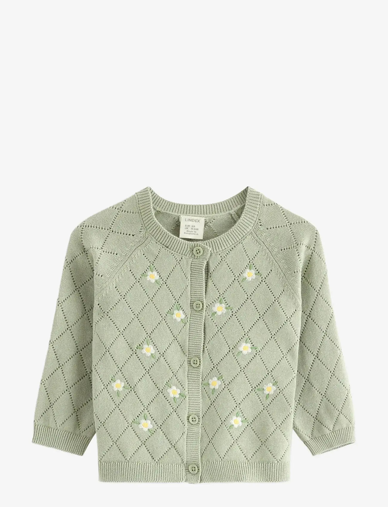 Lindex - Knitted cardigan - cardigans - light dusty green - 0