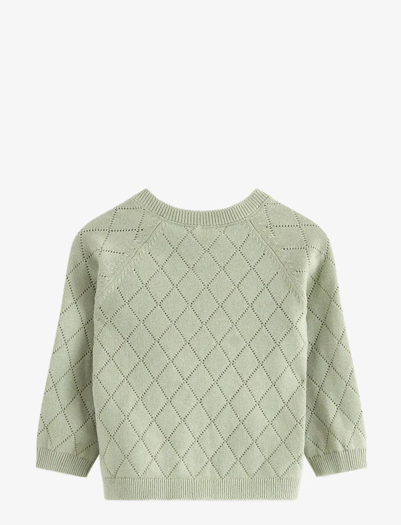 Lindex - Knitted cardigan - cardigans - light dusty green - 1