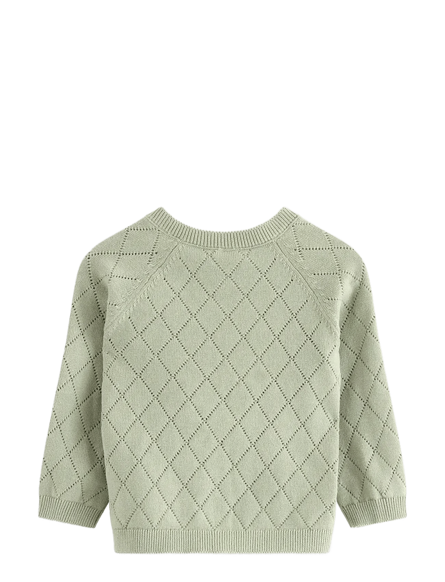 Lindex - Cardigan embroidery - cardigans - light dusty green - 1