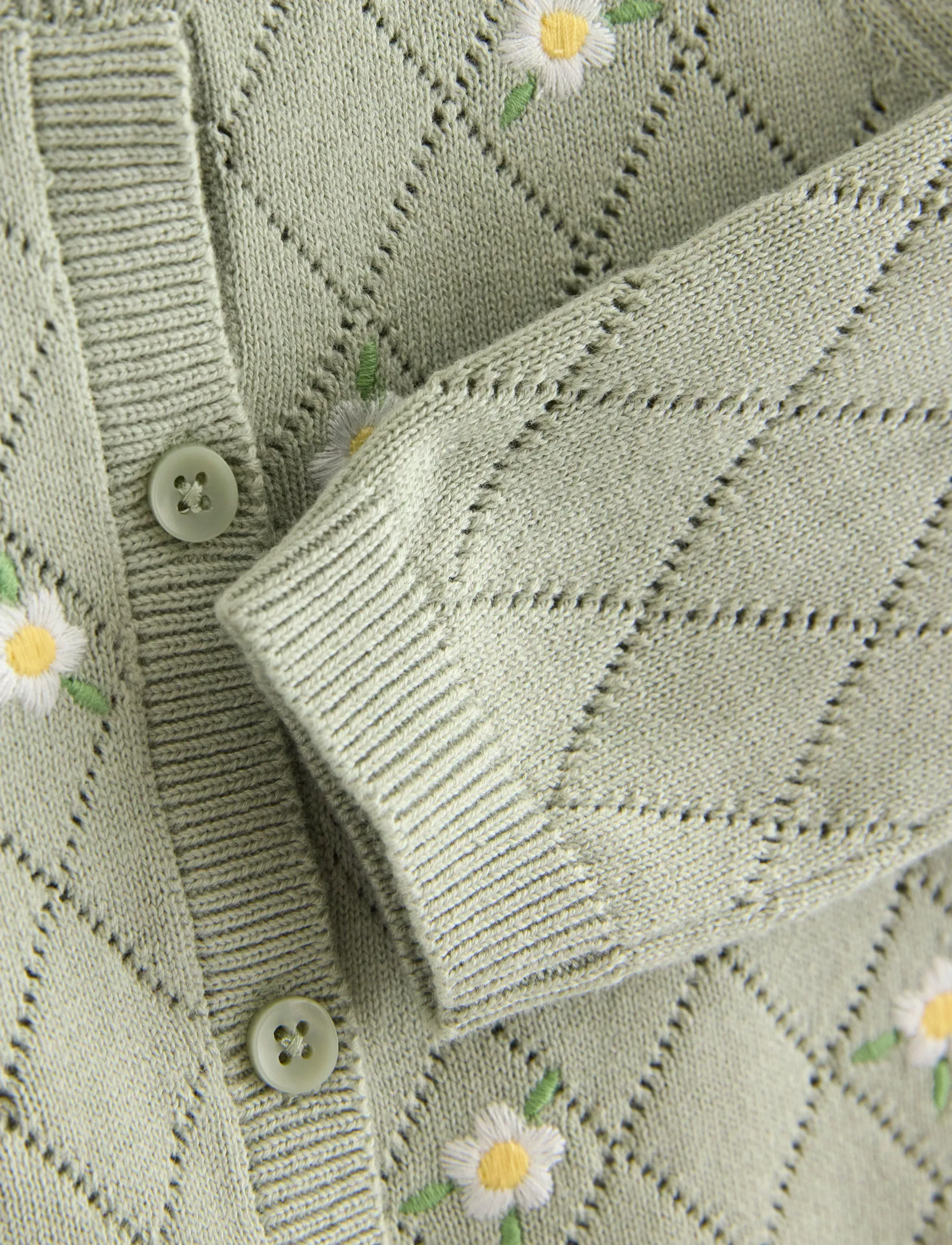 Lindex - Knitted cardigan - cardigans - light dusty green - 2
