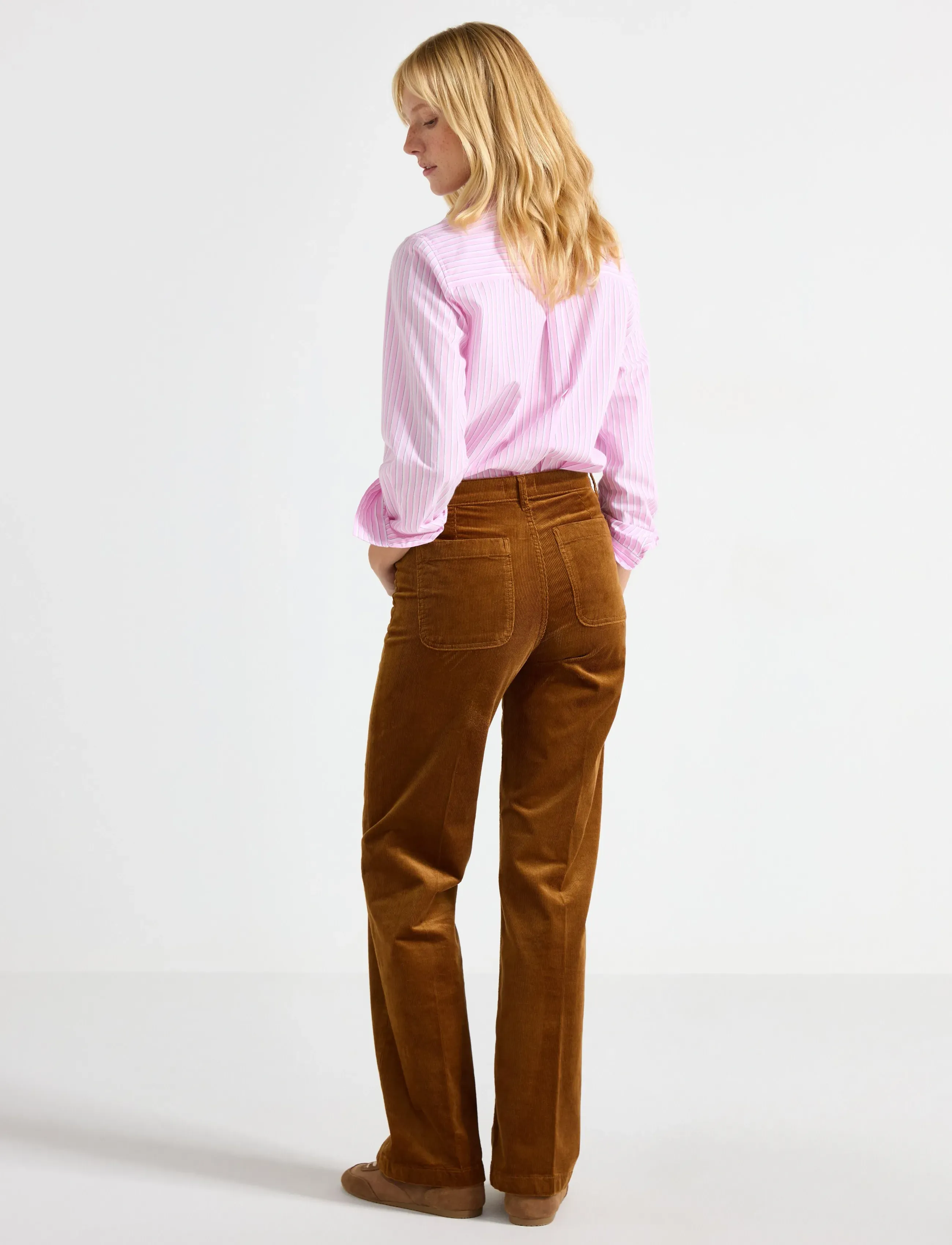 Lindex - Trousers Colette Cord - corduroy pants - brown - 3