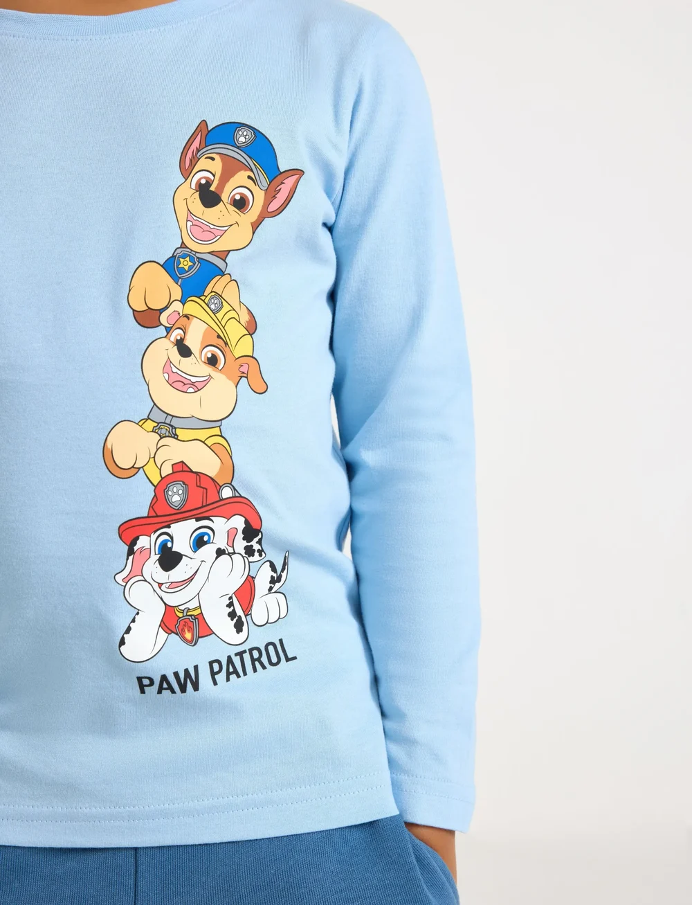 Lindex - Top LS Paw Patrol - long-sleeved t-shirts - light blue - 4
