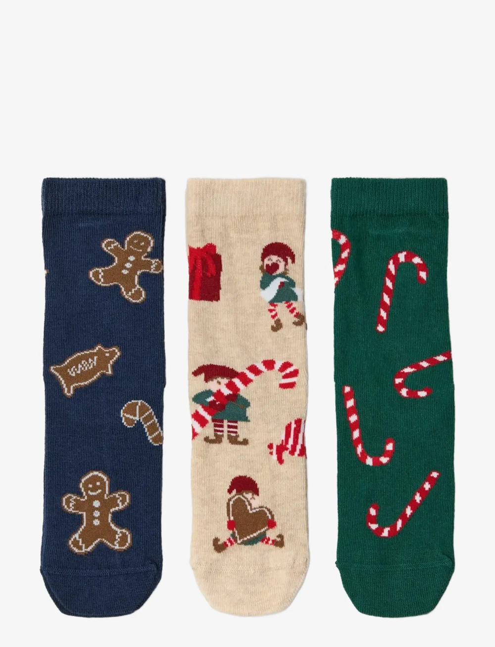 Lindex - Sock 3 p Christmas - strümpfe - dark blue - 0