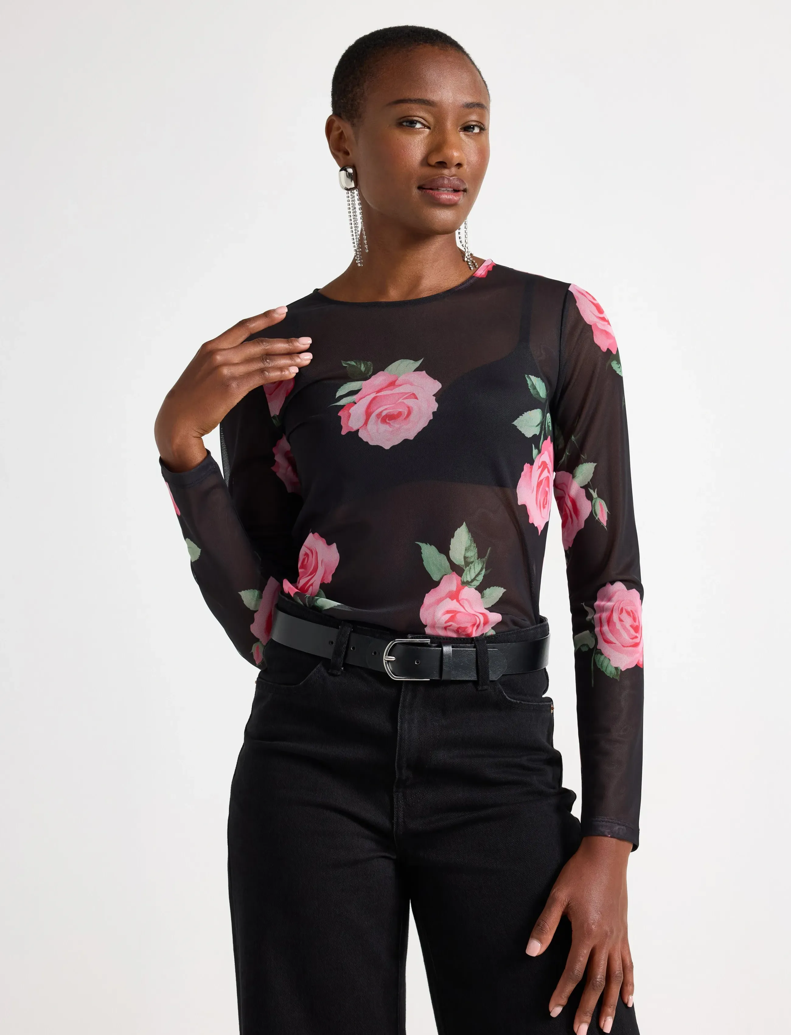 Lindex Top Tindra - Pluusid ja särgid - BLACK / black