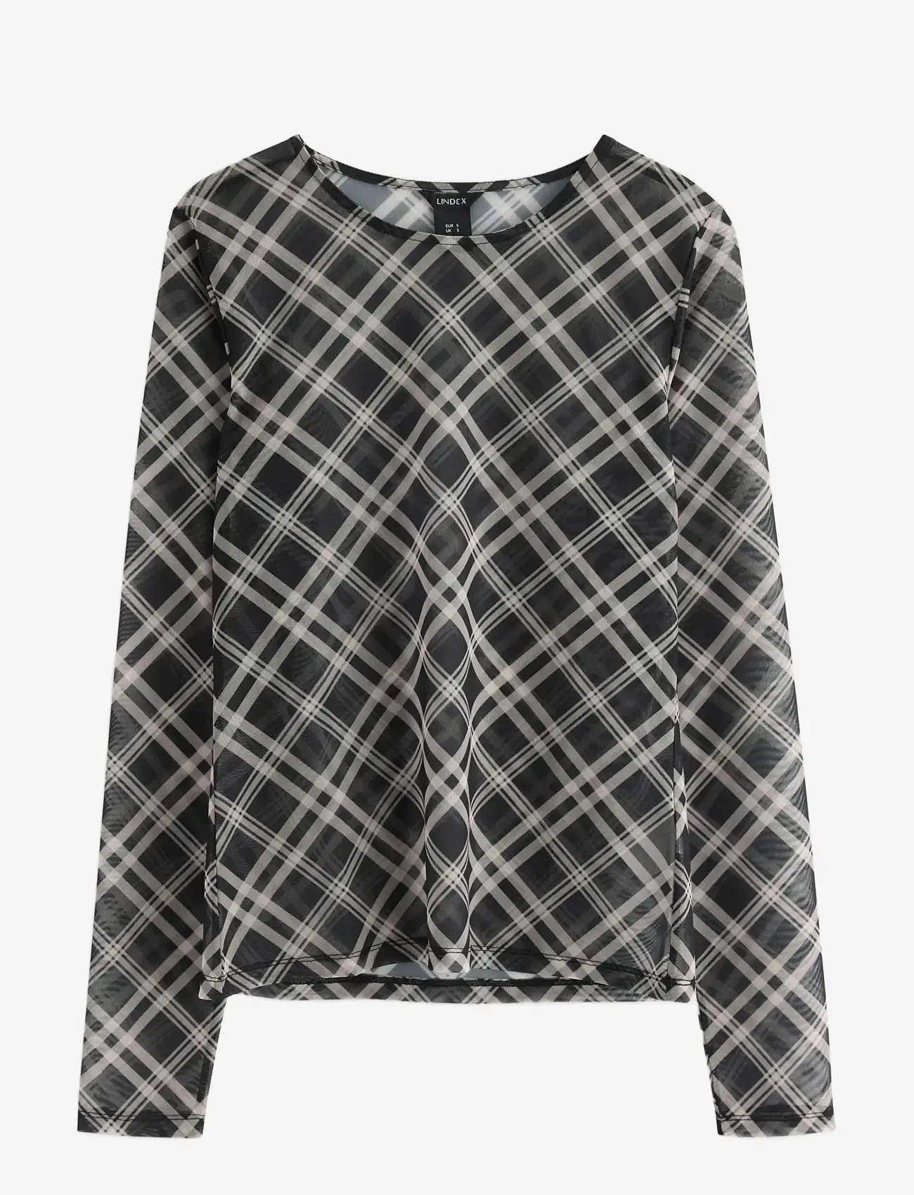 Lindex - Top Tindra - long-sleeved blouses - offblack - 0