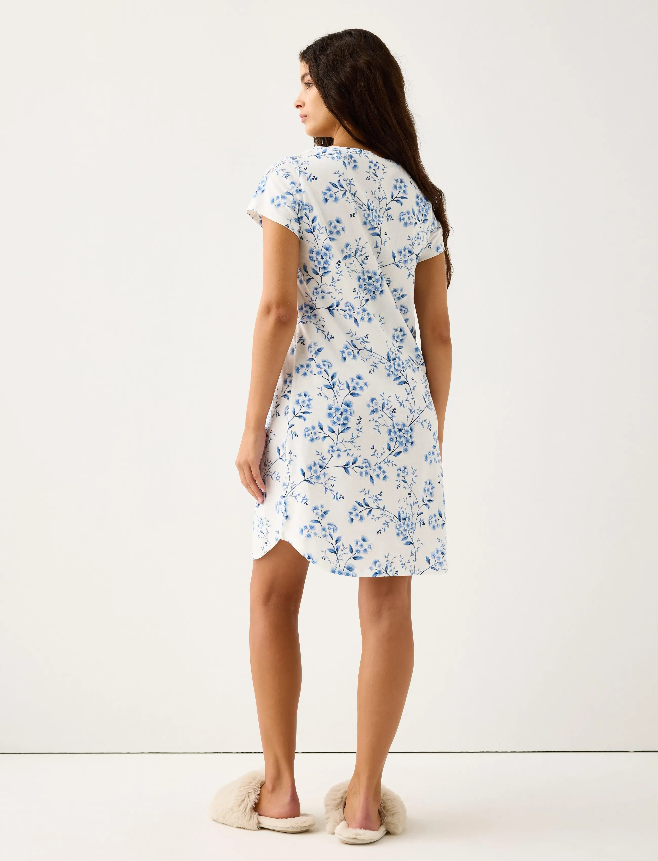 Lindex - Nightdress aop - nattlinnen - blue - 3