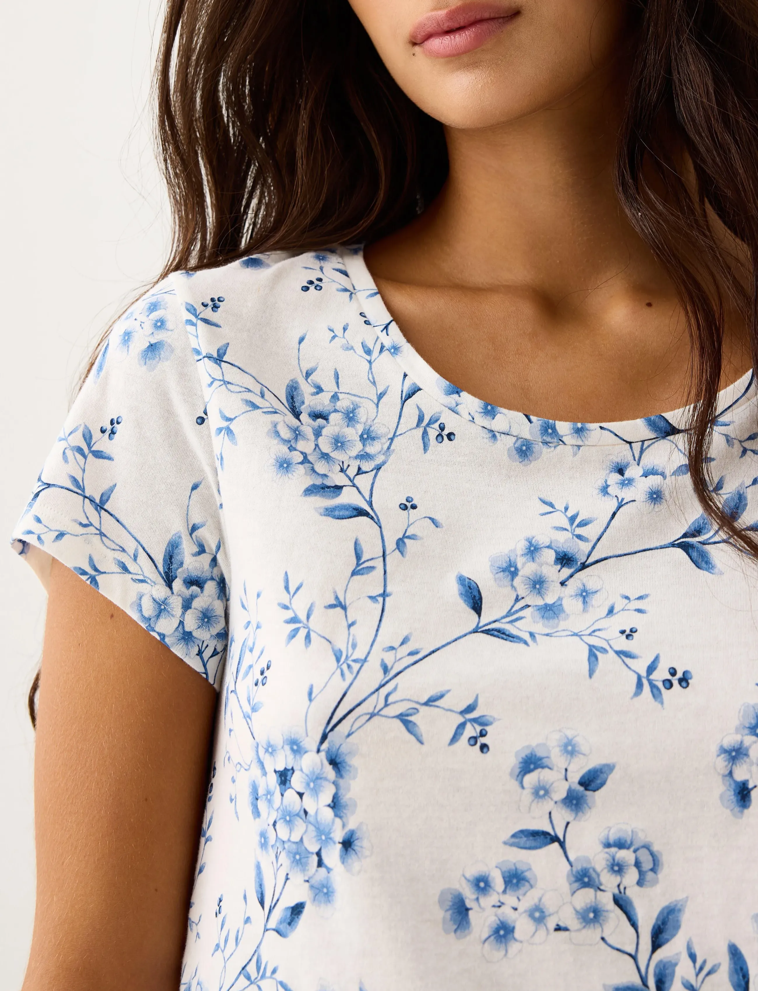 Lindex - Nightdress aop - nattlinnen - blue - 4
