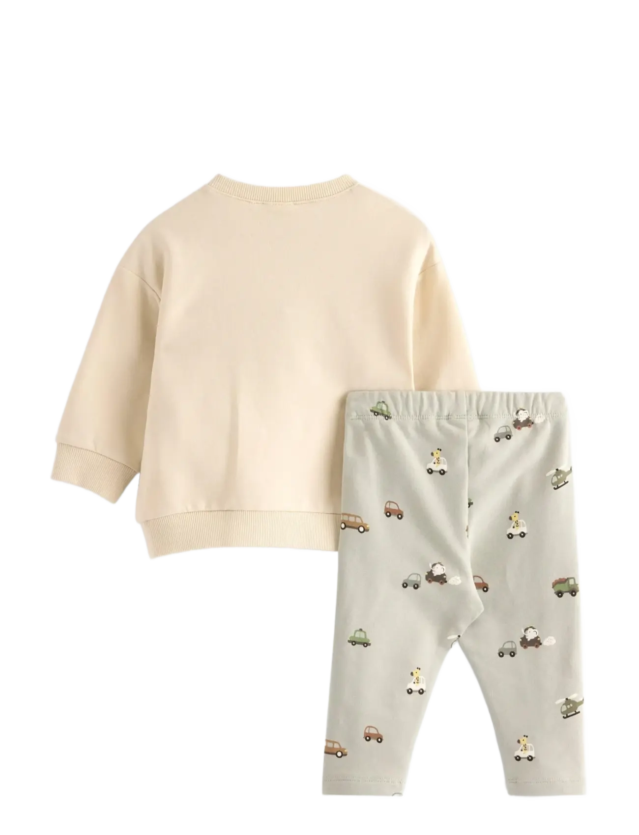Lindex - Set Sweater Leggings Vehicle - sets mit langärmeligem t-shirt - light beige - 1